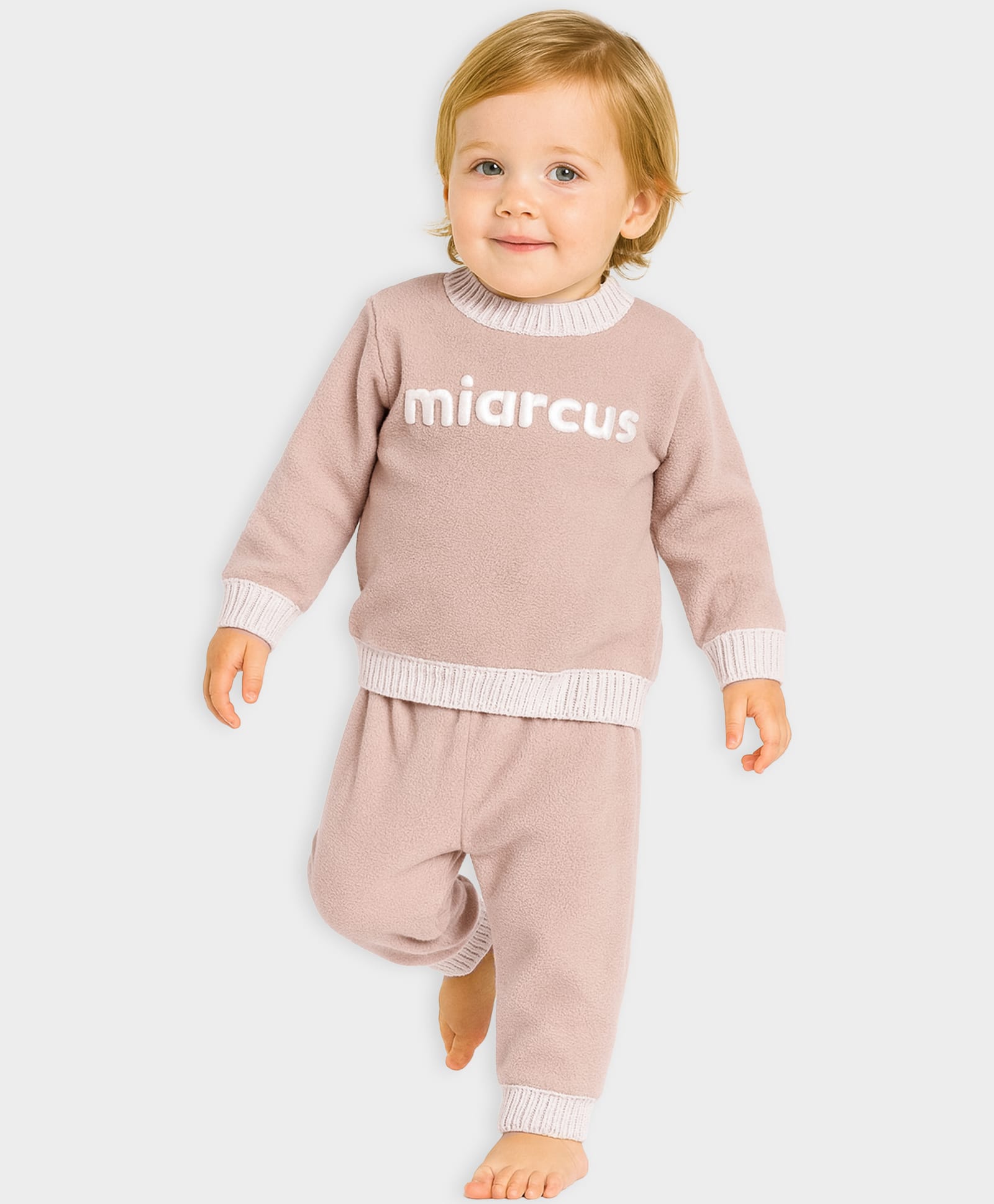 Mi Arcus Full Sleeves Brand Name Patch Embroidered Sweatshirt & Joggers Set - Skin-image-45
