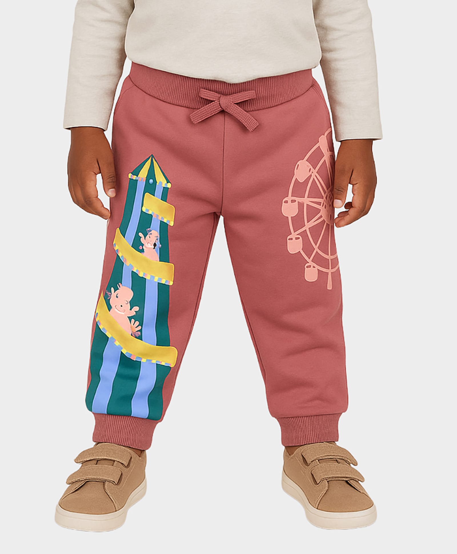 Mi Arcus Knit Peppa Pig Featuring Character Printed Joggers - Pink-picture-14