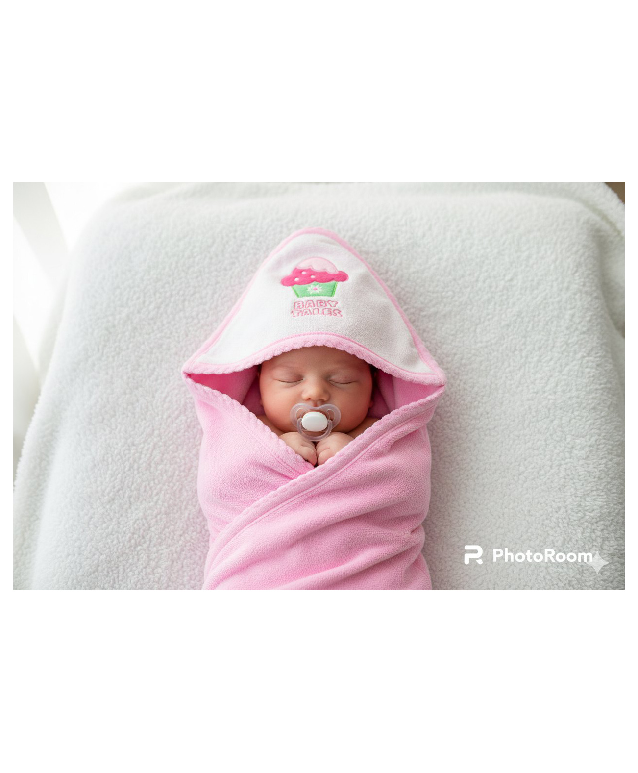 Baby Tales Terry Hooded Bath Towel with Embroidery L 76 x B 76 cm - Pink-picture-28