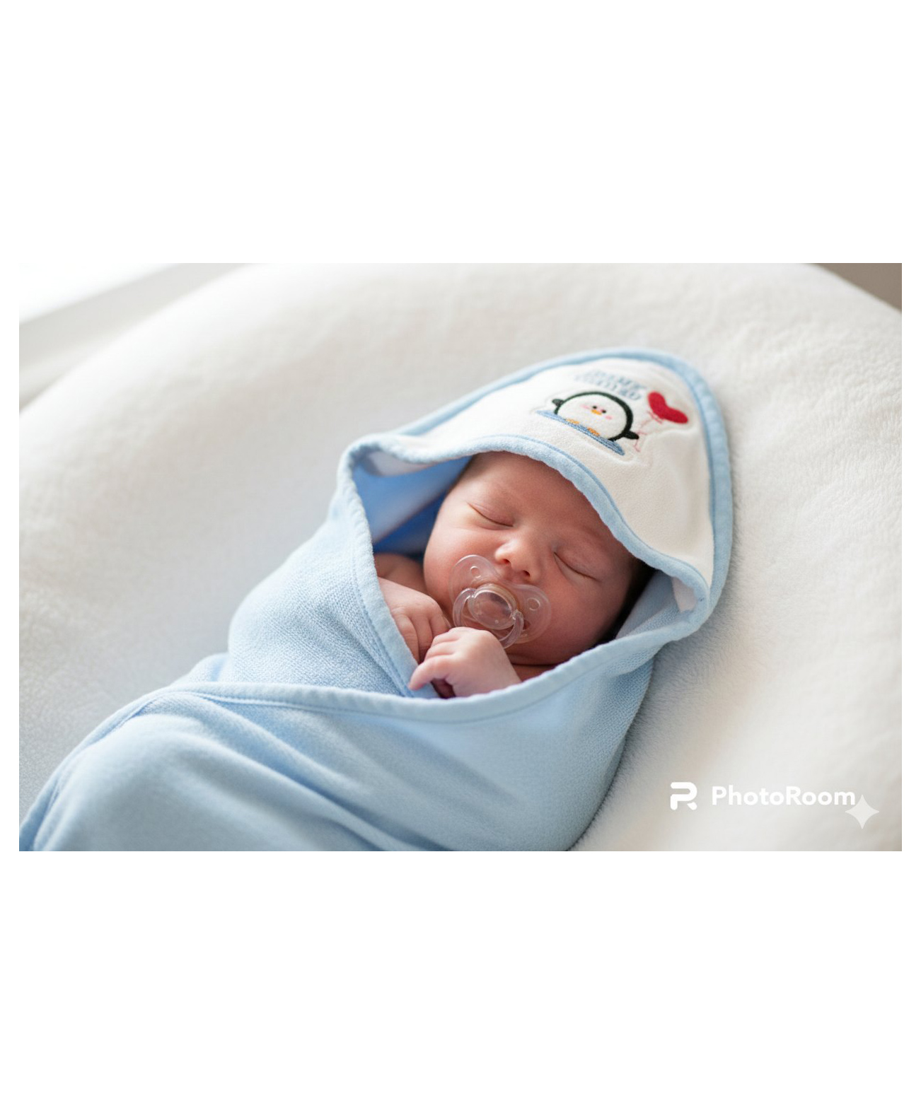 Baby Tales Terry Hooded Bath Towel with Embroidery L 76 x B 76 cm - Light Blue-image-14