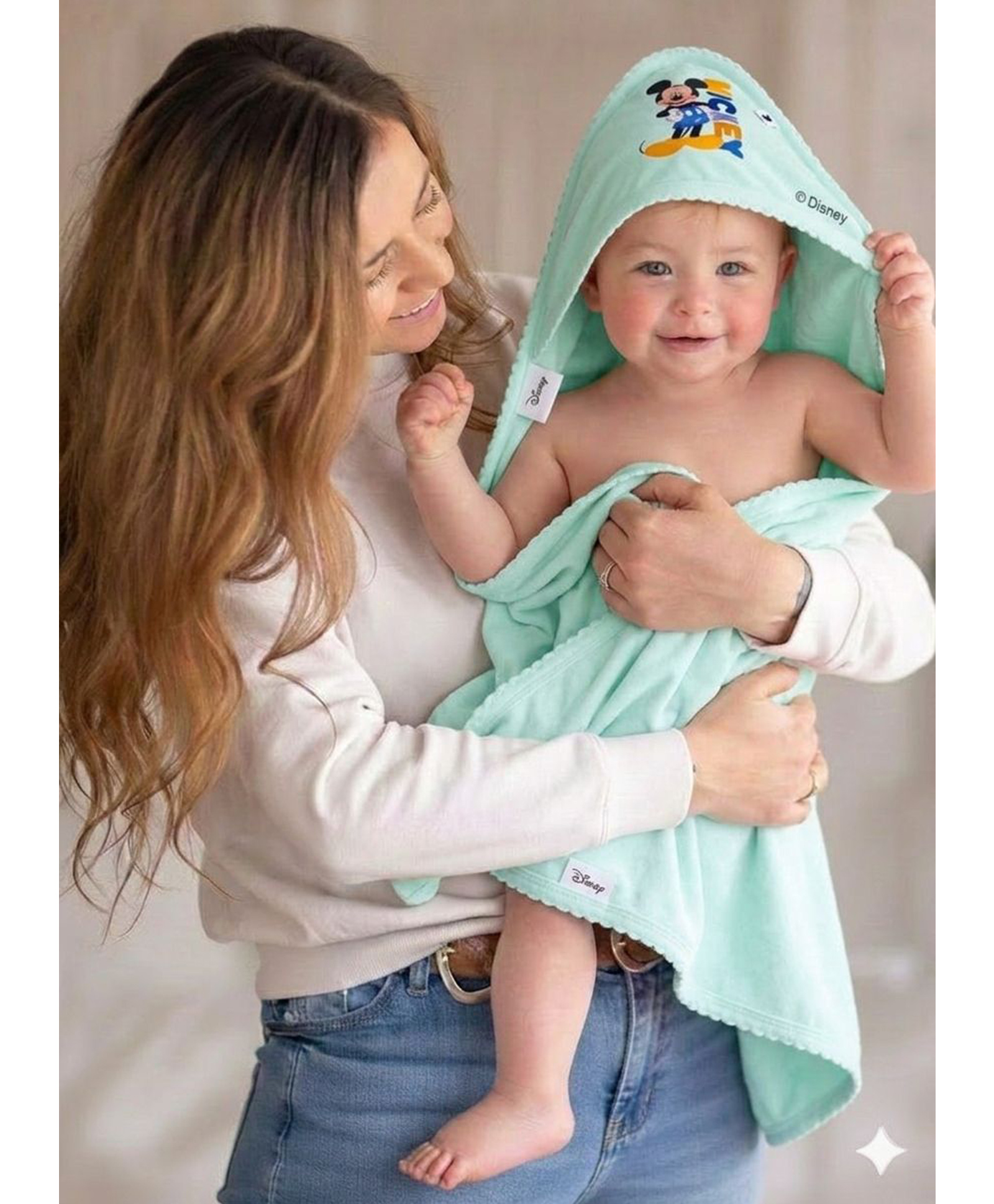 Disney by Baby Tales Terry Hooded Bath Towel with Embroidery L 76 x B 76 cm - Sea Green-image-11