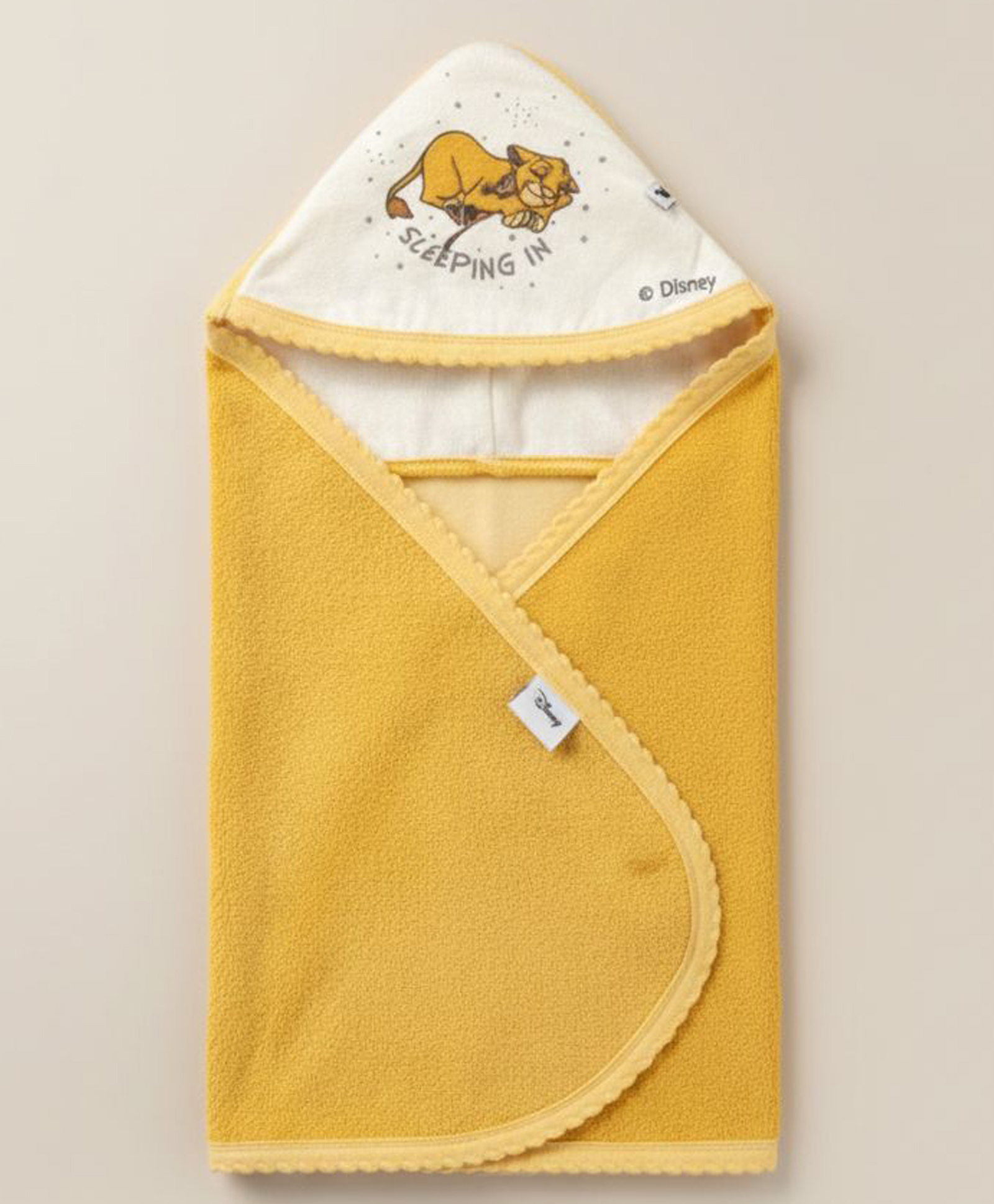 Disney by Baby Tales Terry Hooded Bath Towel with The Lion King Print L 76 x B 76 cm - Light Orange-picture-23