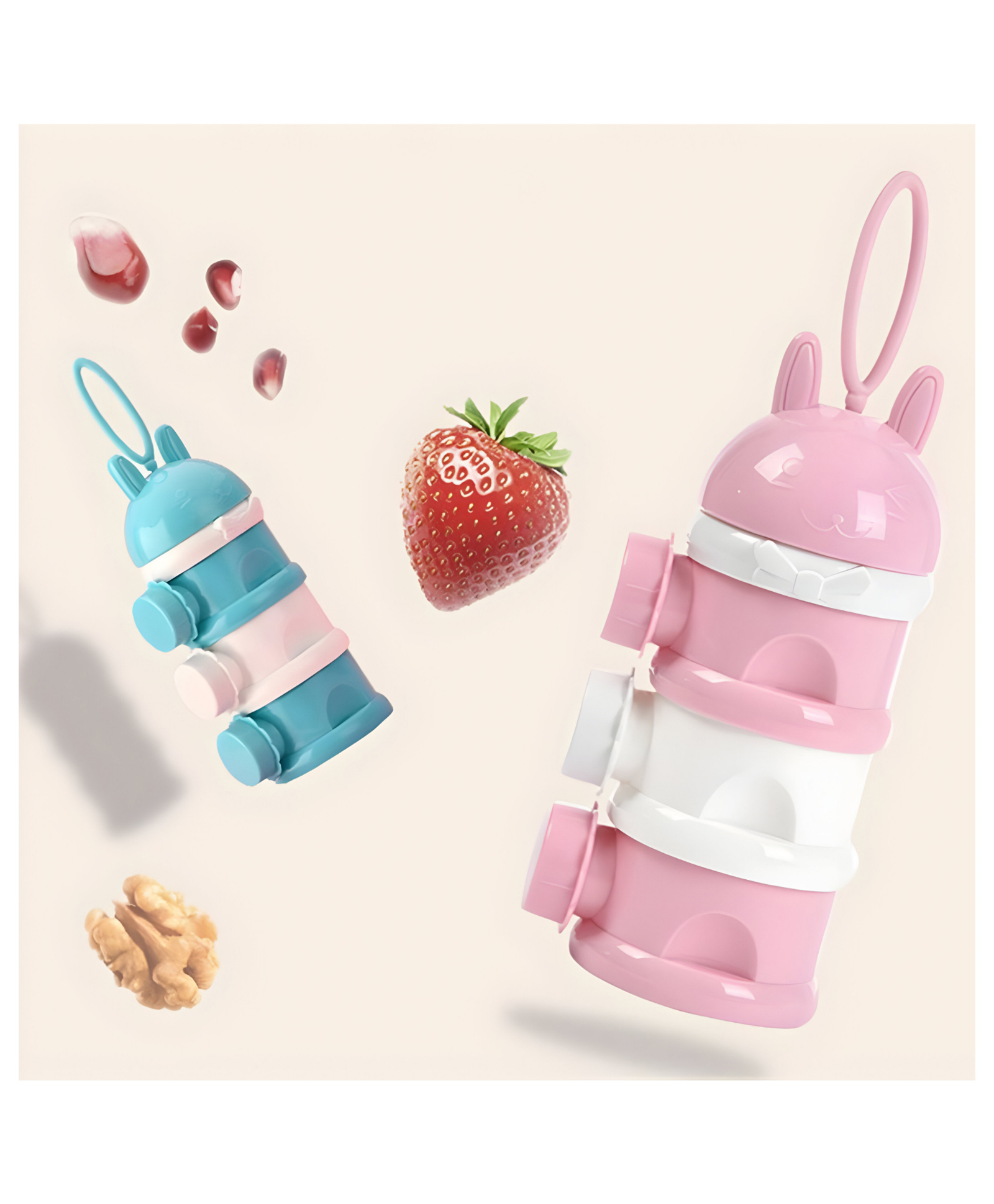 COZY VIBES 3 Tier Baby Milk Formula Dispenser Stackable Travel Formula Container No Spill Baby Snack Storage Box BPA Free- PACK OF 1 - COLOR MAY VARY-picture-15