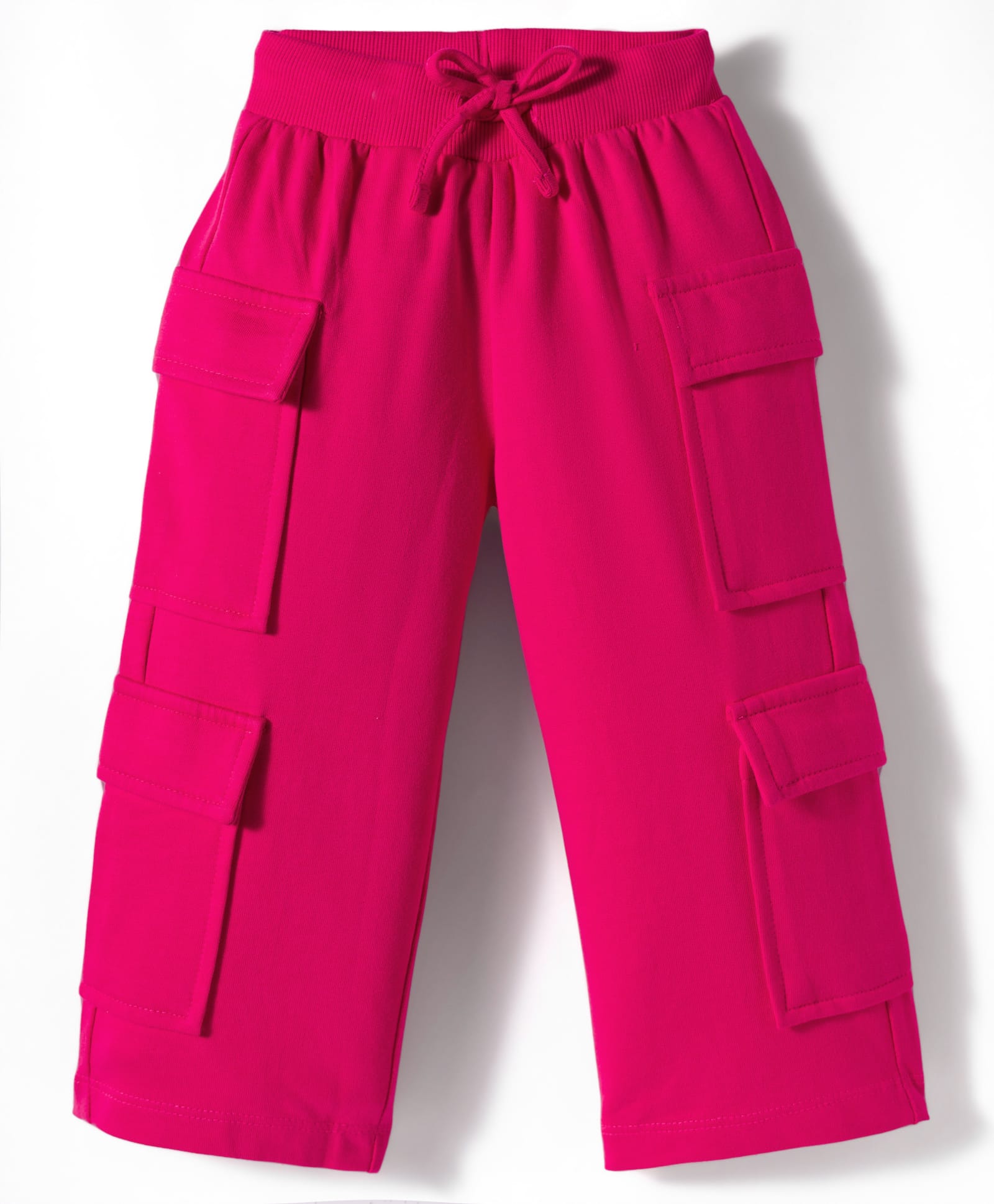 UCB Terry Knit Full Length Solid Color Lounge Pant with Cargo Pockets - Fuchsia-picture-14