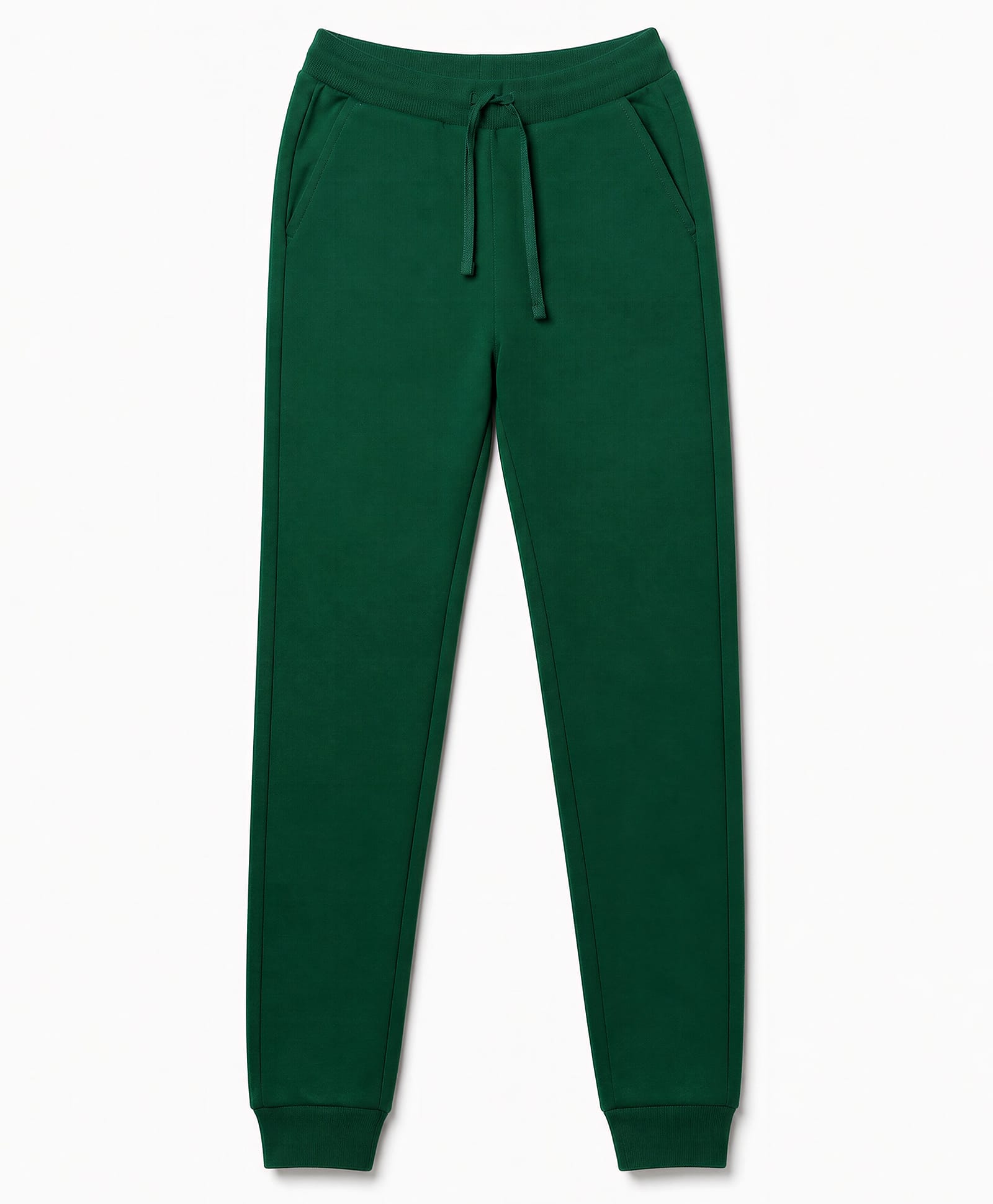 UCB Cotton Knit Full Length Solid Colour Lounge Pant - Green-picture-28