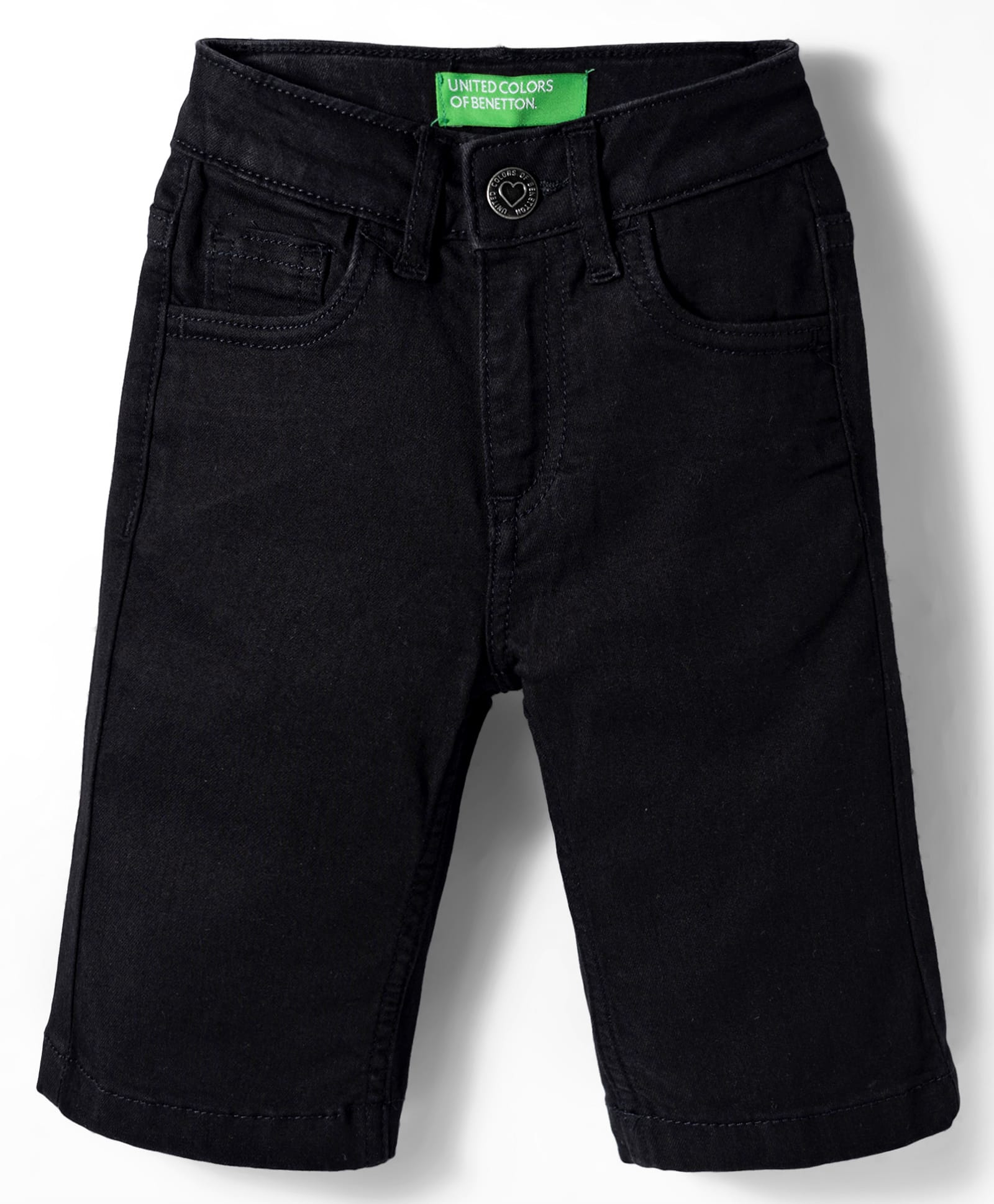 UCB Cotton Woven Full Length Solid Color Boot Cut Jeans - Black-picture-13