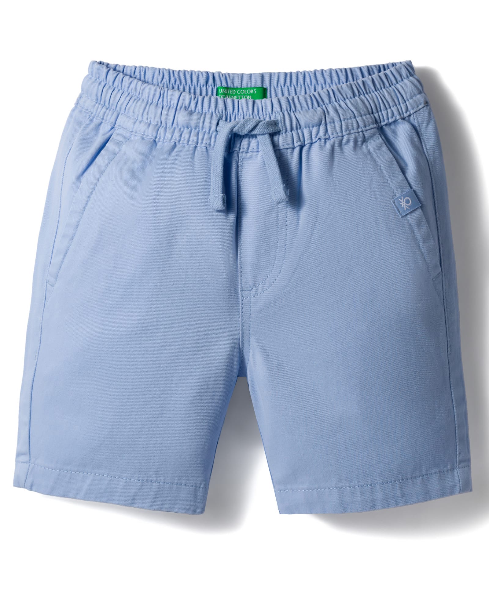 UCB Cotton Woven Knee Length Solid Colour Shorts - Blue-picture-26