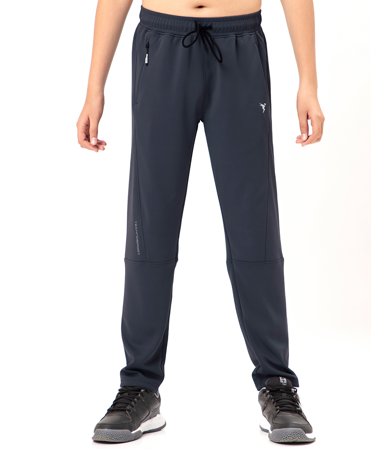 Technosport Knit Solid Breathable & Moisture Wicking Sports Track Pants - Carbon Grey-picture-27