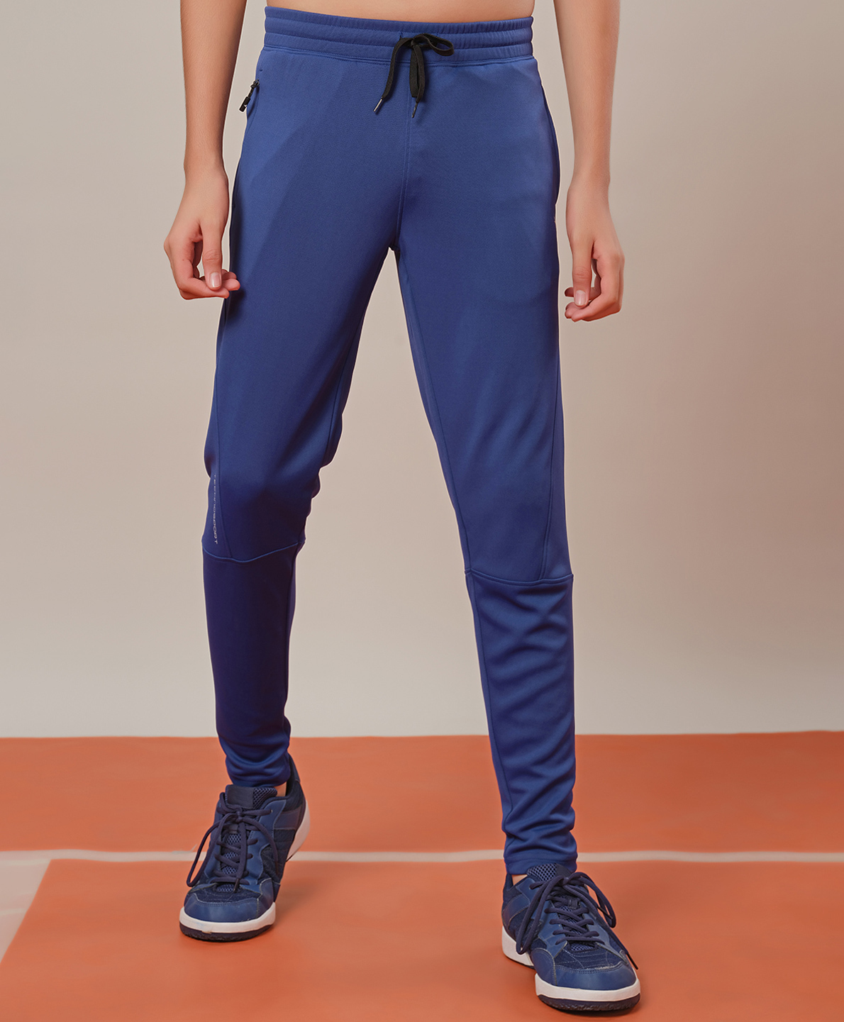 Technosport Knit Solid Breathable & Moisture Wicking Sports Track Pants - Blue-picture-23