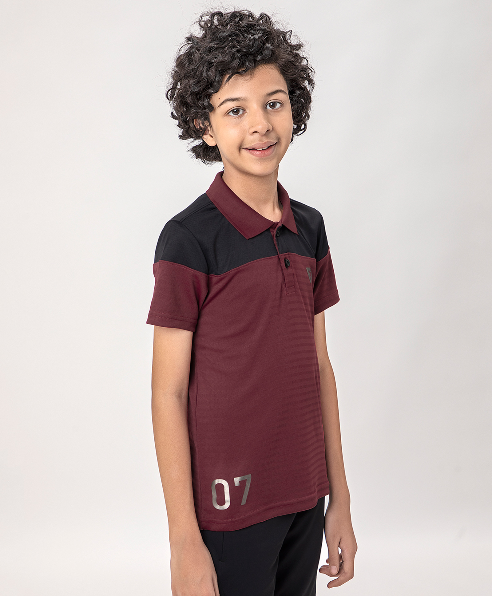 Technosport Knit Half Sleeves Colour Blocked Breathable & Quick Dry Sports Polo Tee - Red-image-45
