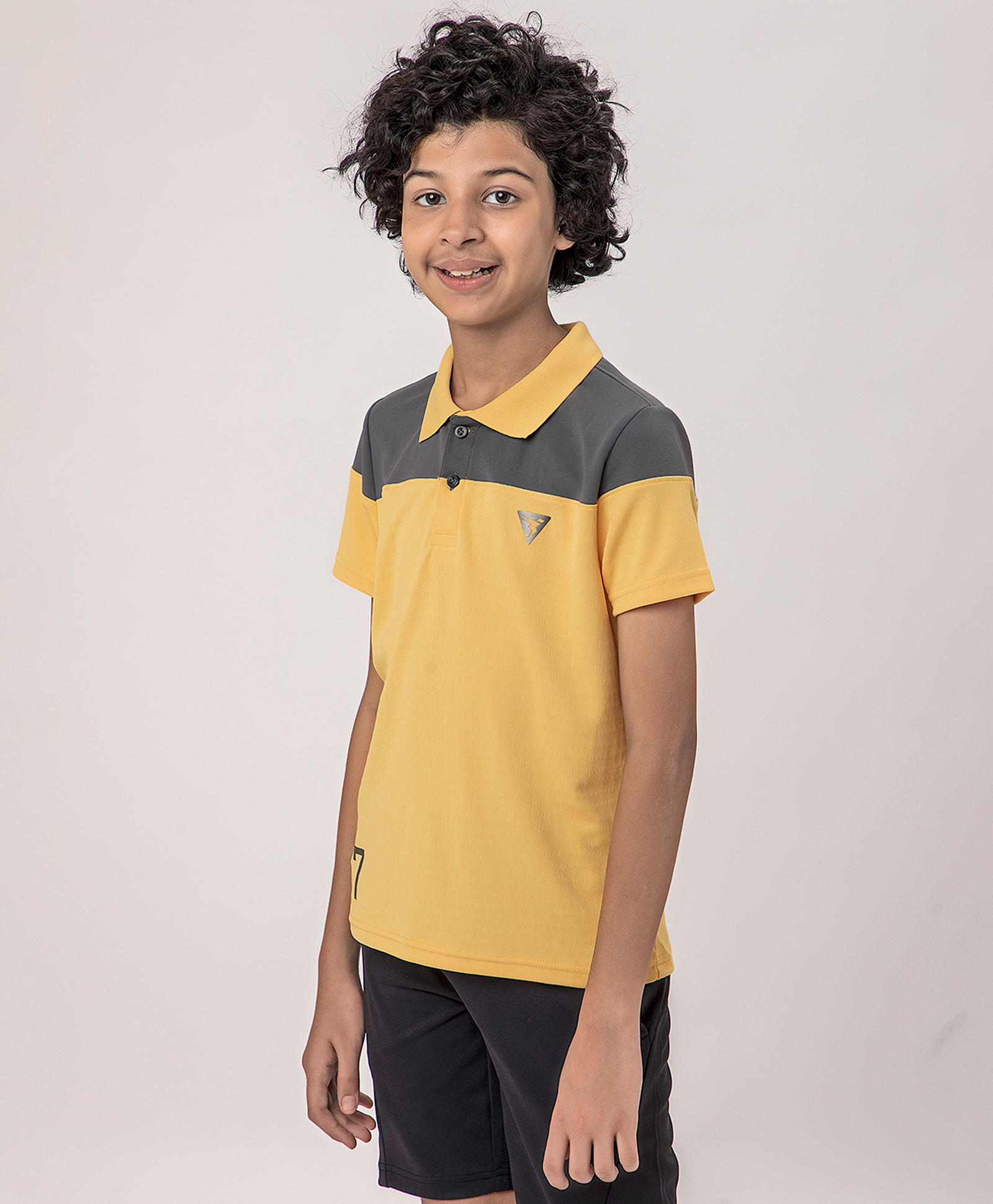 Technosport Knit Half Sleeves Colour Blocked Breathable & Quick Dry Sports Polo Tee - Yellow-picture-19