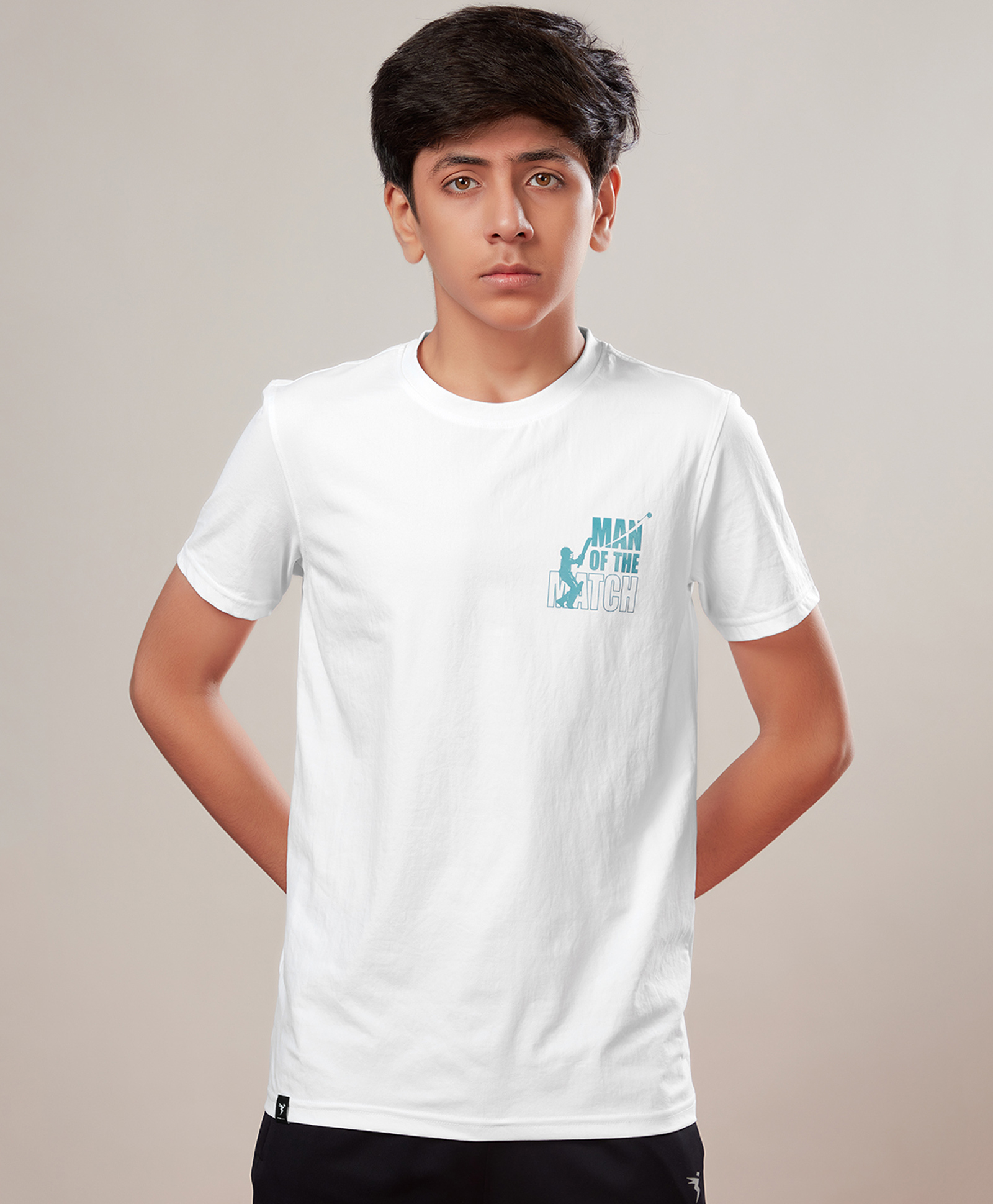 Technosport Knit Half Sleeves Cricket Theme Printed Breathable & Quick Dry Sports Tee - White-picture-21