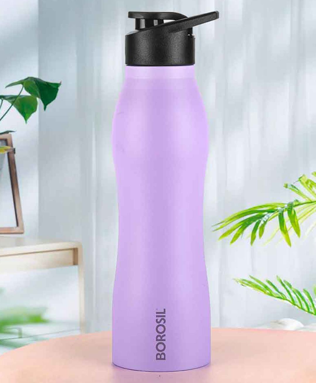 Borosil Grip Go Single Wall Stainless Steel Water Bottle Purple - 950 ml-picture-2