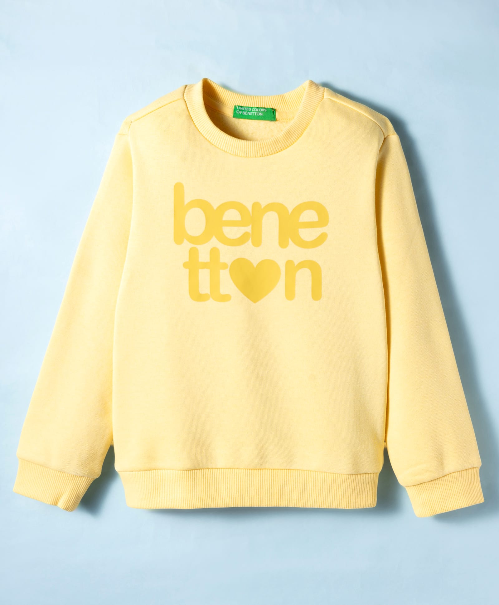 UCB Knit Full Sleeves Pullover Sweatshirt with Brand Name Print - Yellow-image-40