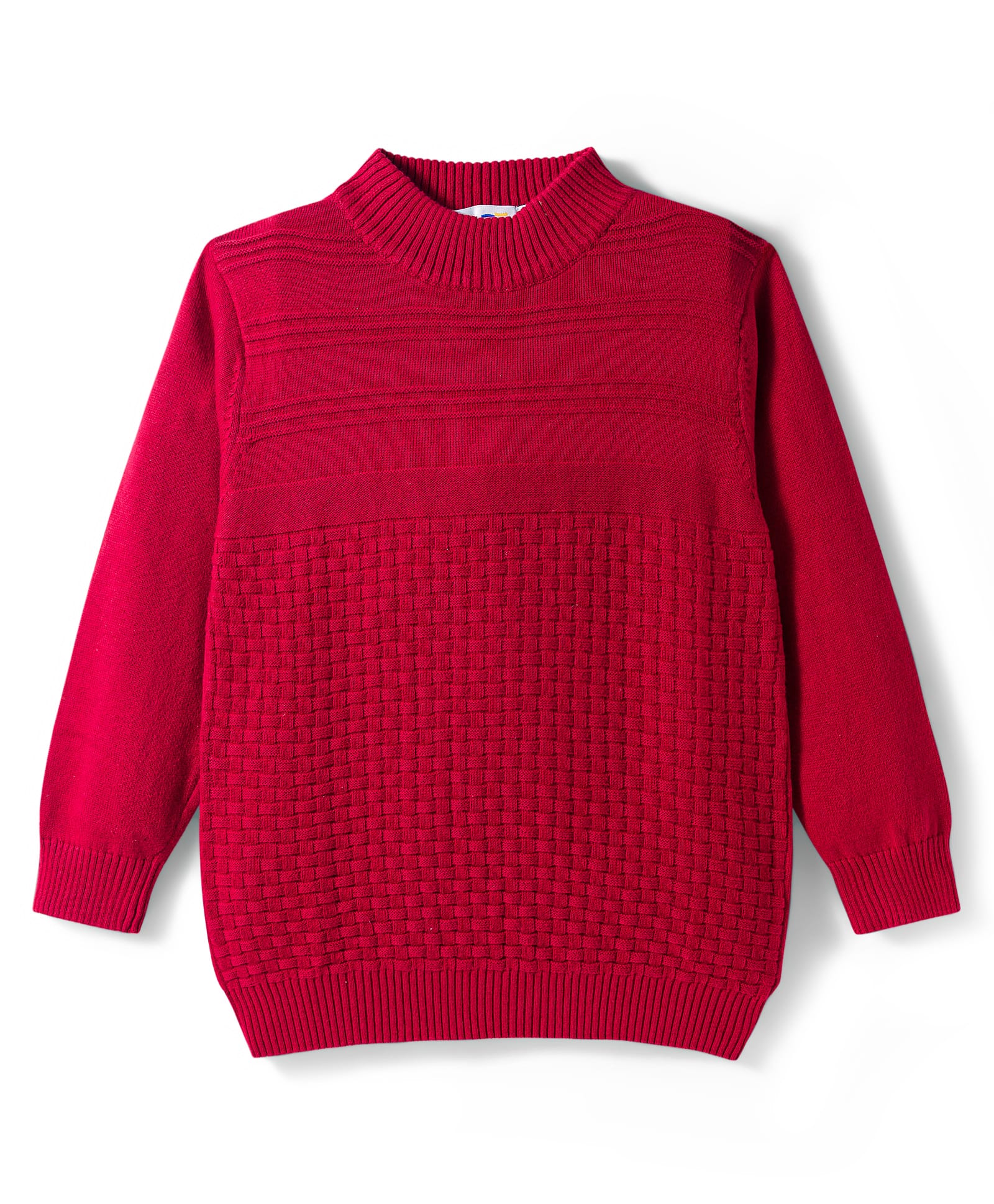 Noddy Full Sleeves Basket Weave Designed Light Winter Sweatshirt - Maroon-picture-23