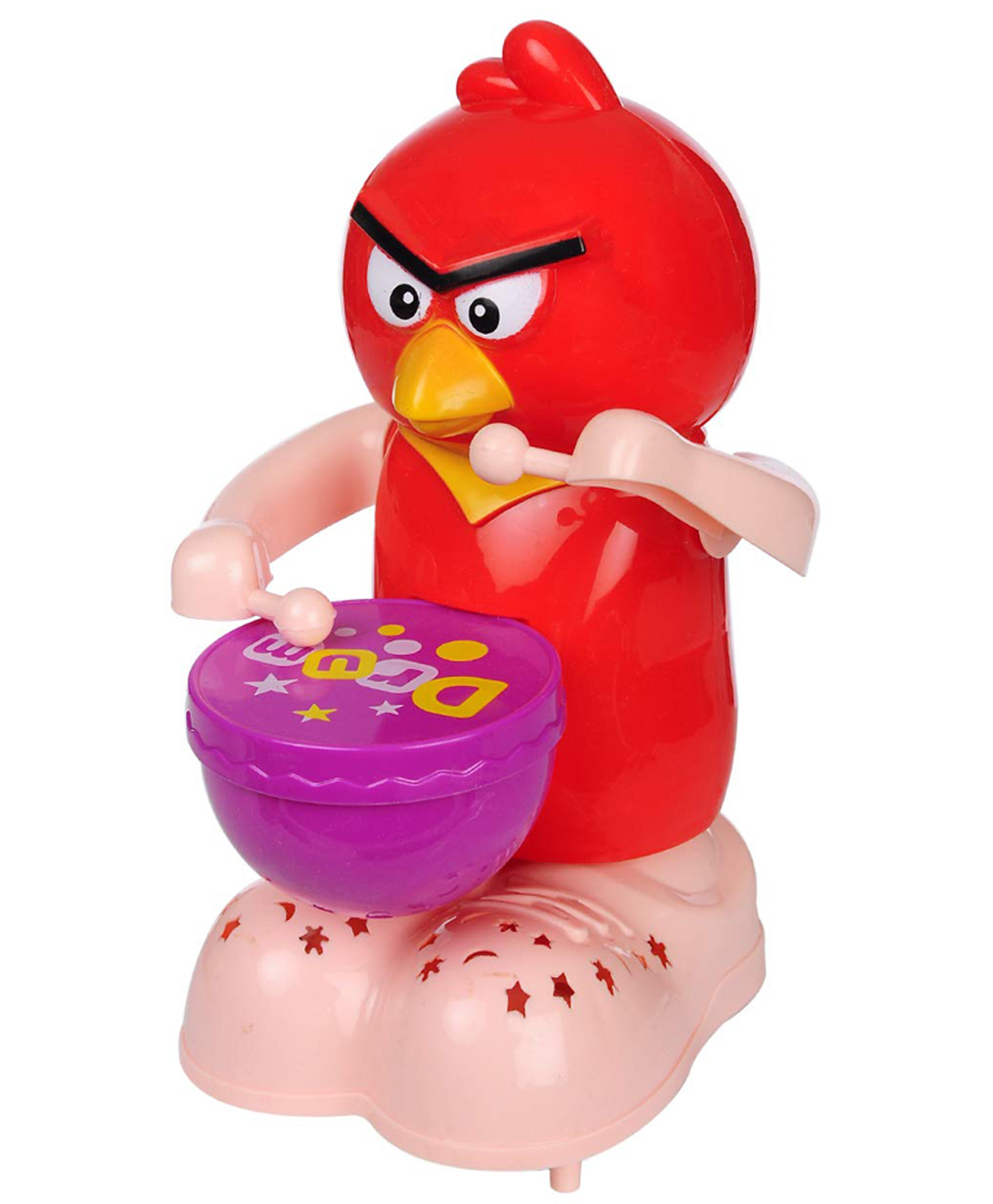 AKN TOYS Light and Musical Drummer with Bump and Go Action 4 Character Mix Doeramon, Hello Kitty , Elephant , Angy Bird - PACK OF 1 - ( COLOR AND DESING MAY VARY )-image-44