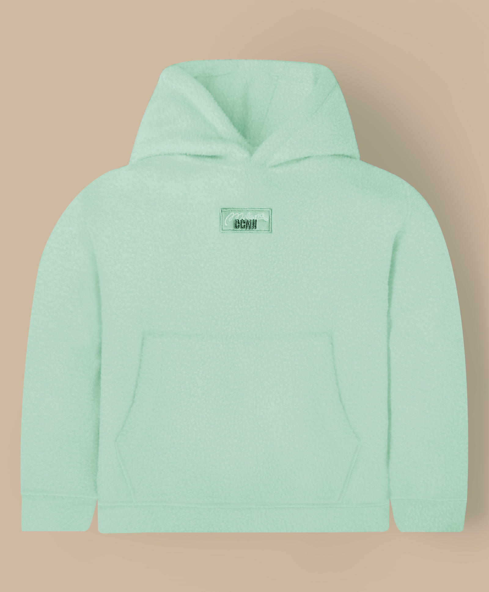 Cherry Crumble By Nitt Hyman Knit Full Sleeves Textured Typography Embroidered Light Winter Hooded Sweatshirt - Mint-picture-22