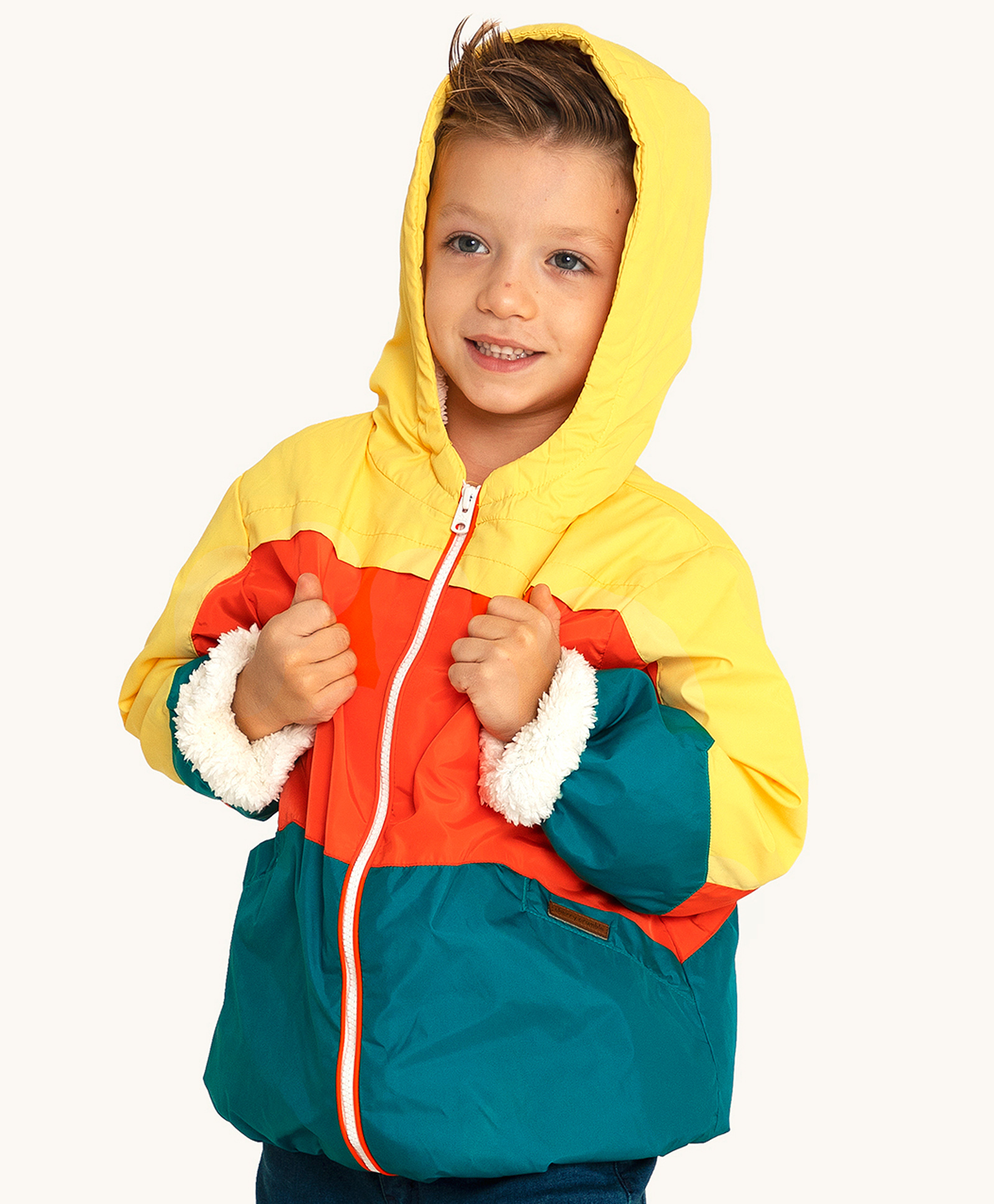 Cherry Crumble By Nitt Hyman Woven Full Sleeves Cut & Sew Light Winter Hooded Jacket - Multicolor-image-28