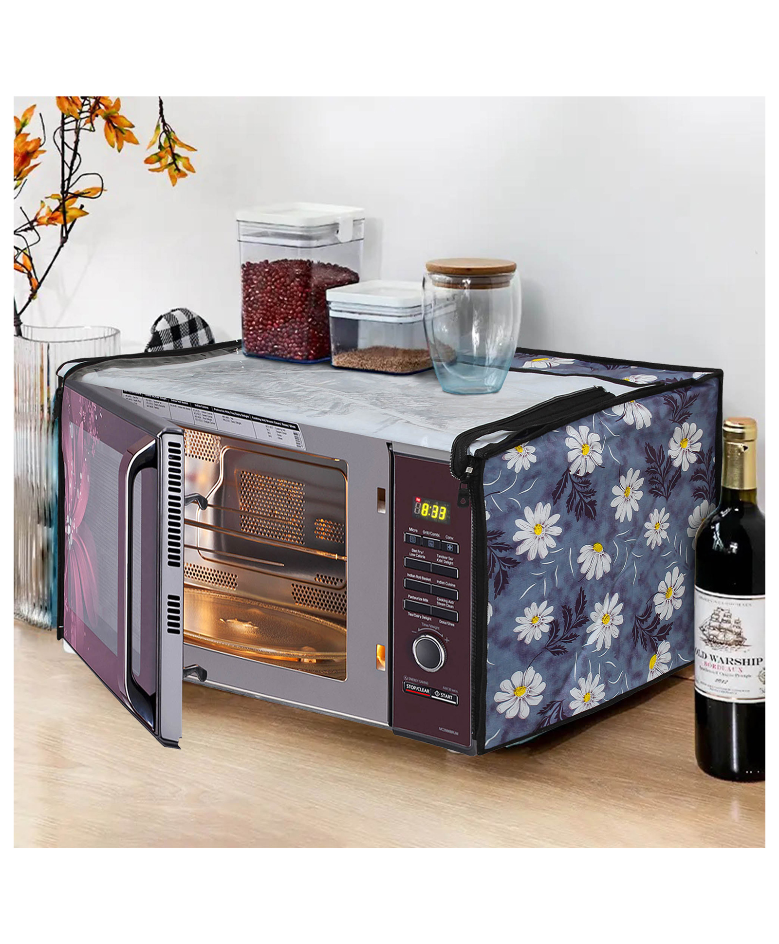 Dream care Printed Microwave Oven Cover for IFB 25 L Convection Model (25SC4, Metallic Silver)-picture-24