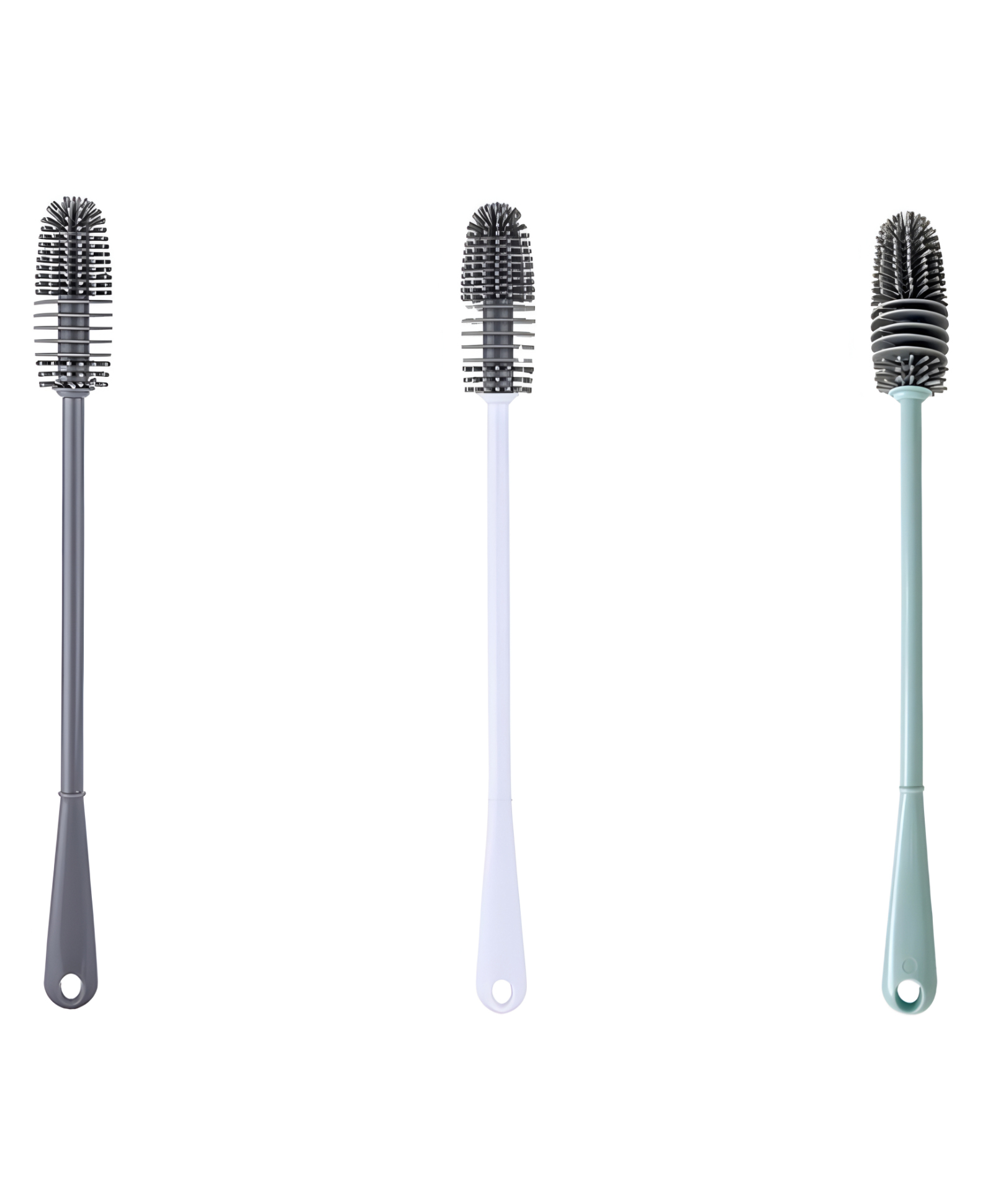 COZY VIBES 2PCS SET Multi-Function Household Cleaning Brush for Kitchen Flexible Bristles Long Handle for Glassware Water Bottles Babies - PACK OF 1 - COLOR MAY VARY-image-40