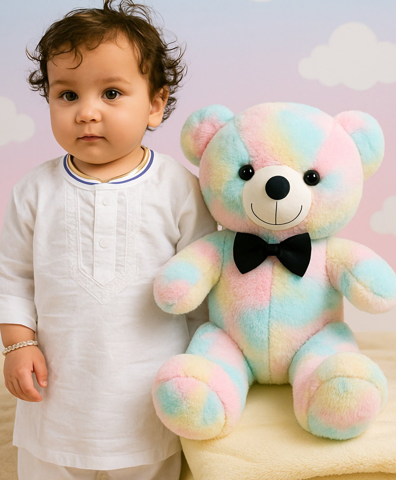 MummaSmile Premium Rainbow Teddy Bear Soft Toys - Height 50 cm-image-9