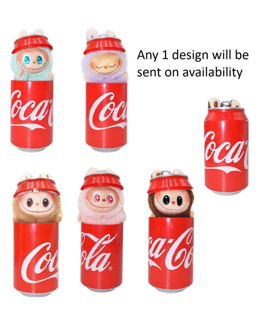 Azhari Labubu Coca Cola Cute Anime Figurine Toy in Mystery Boxes Plush Doll Aluminum Cans For Kids Color & Design May Vary - Height 24 cm-image-45