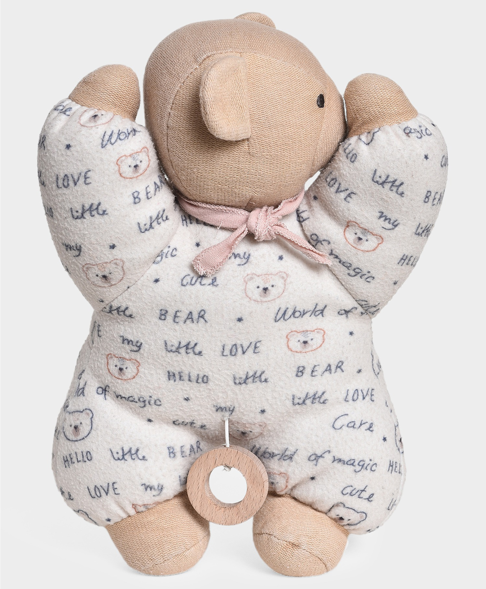 Mi Arcus Soft & Plush Teddy Toy with Pull String Music- Beige - Height 28 cm-image-38