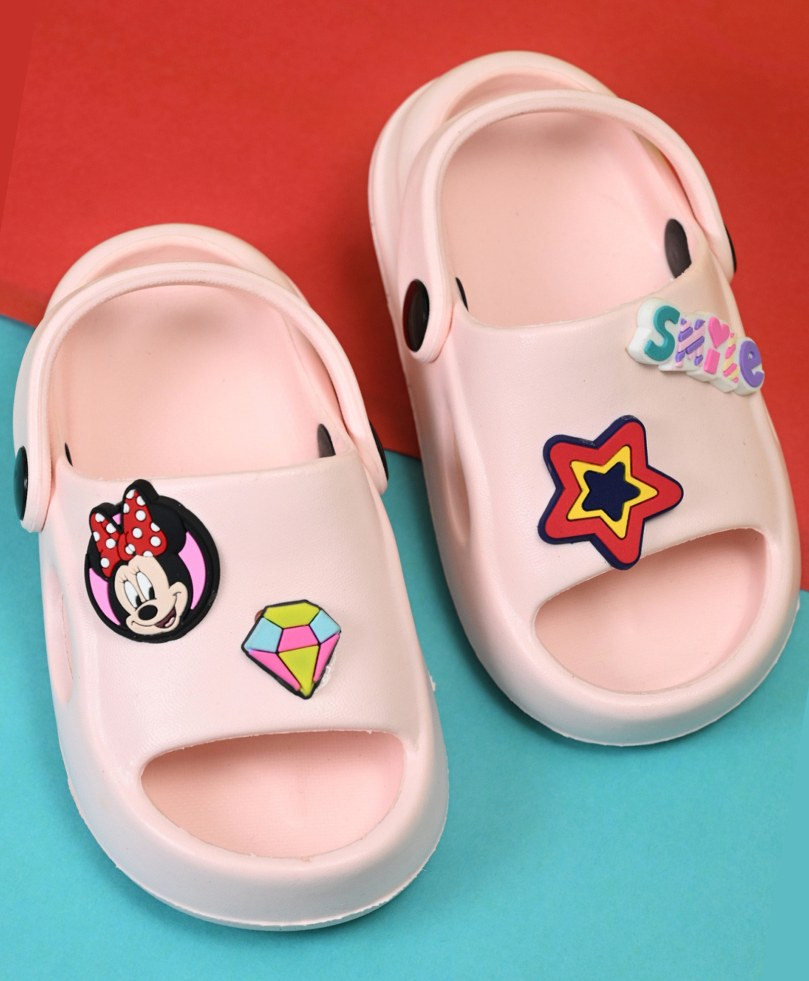 Yellow Bee Mickey & Friends Featuring Minnie Mouse Applique Detailed Clogs - Pink-picture-32
