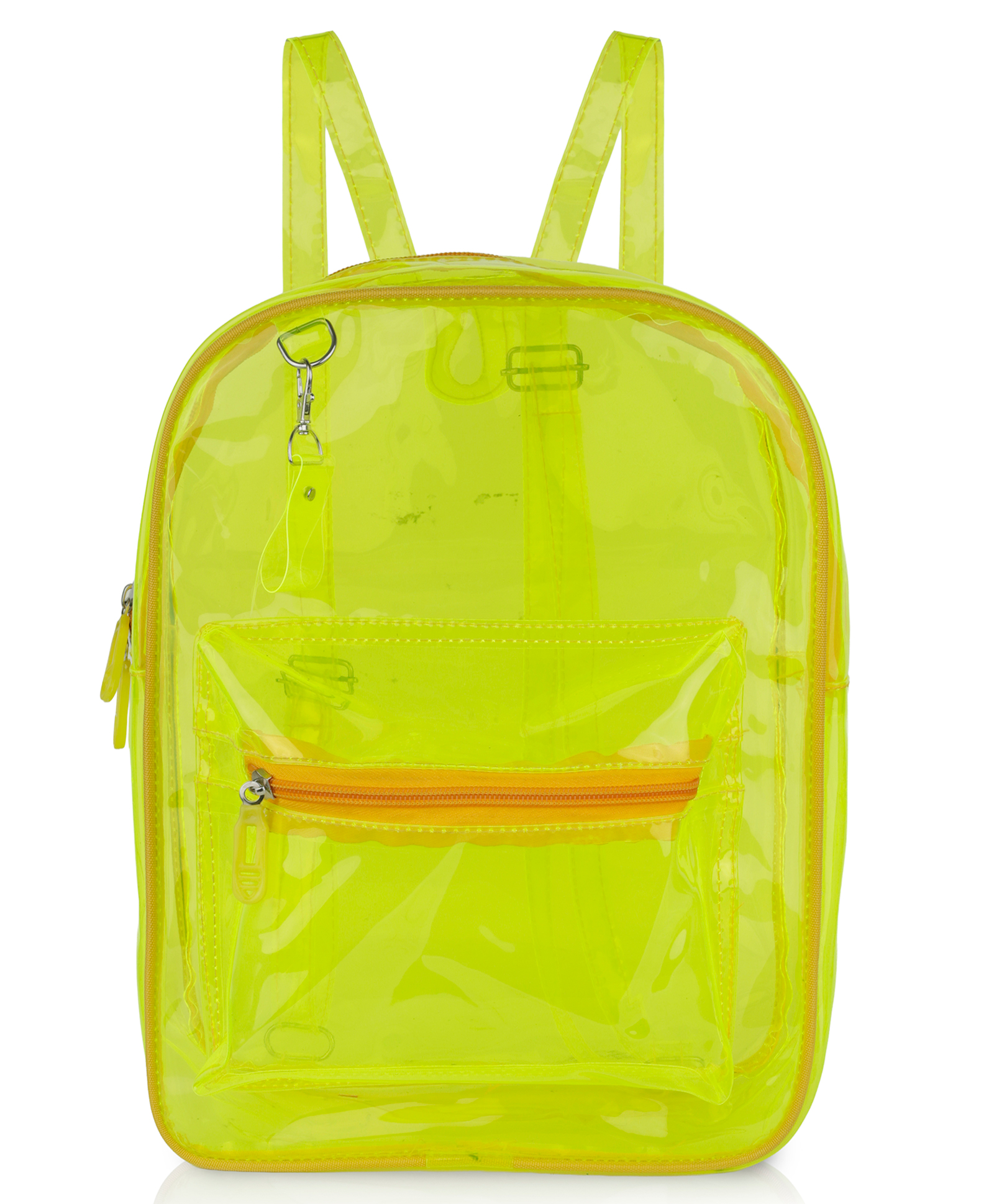 Echo Boomers Stylish Transparent Jelly Backpack - Yellow Height 12 Inches-image-17