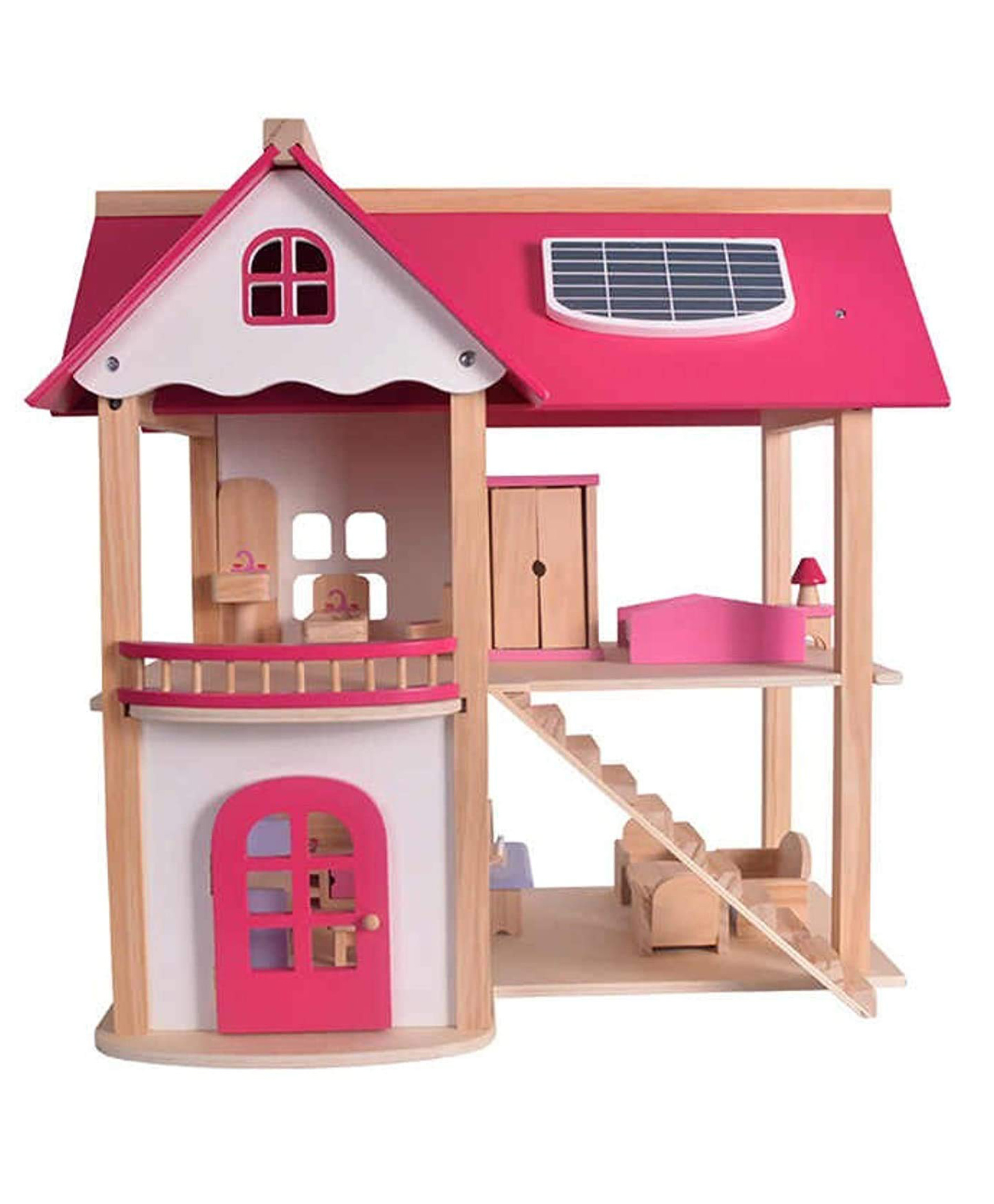 Magicwand Pretend Play Endorsed Wooden Doll House with Mini Figures for Girls 3 Yrs & Up Pack of 1 Multi-Colored-picture-25