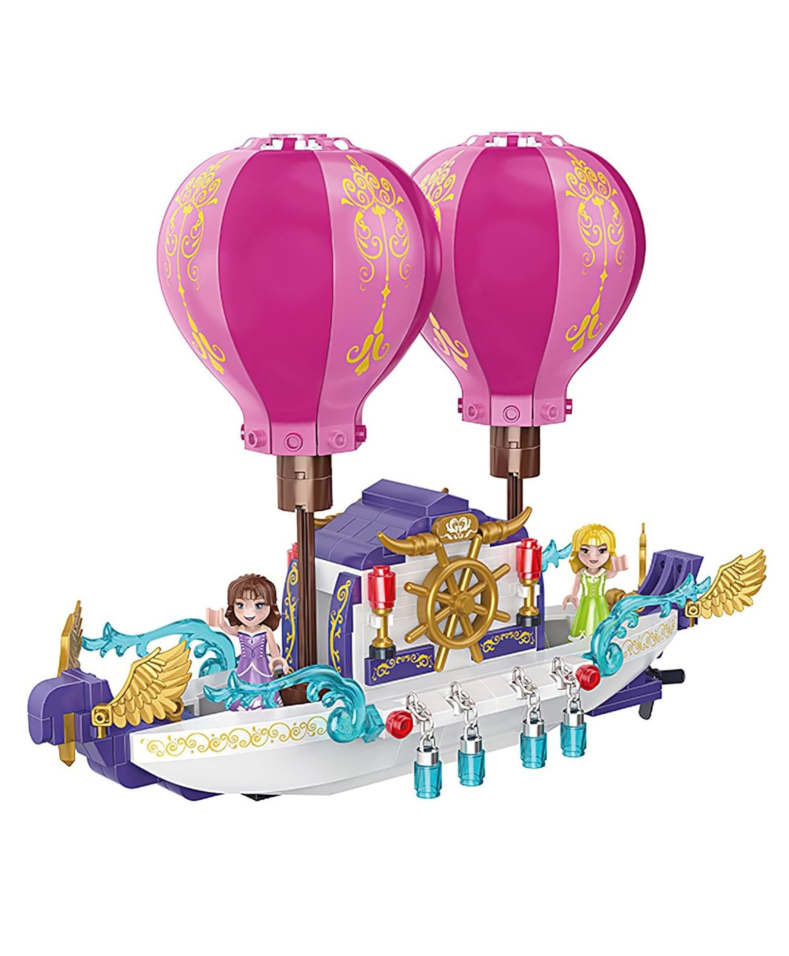 Magicwand Lego Compatible Building Educational Flying Fairy Boat Construction Learning Blocks Set for Kids358 Pcs Multi-Colored-picture-18