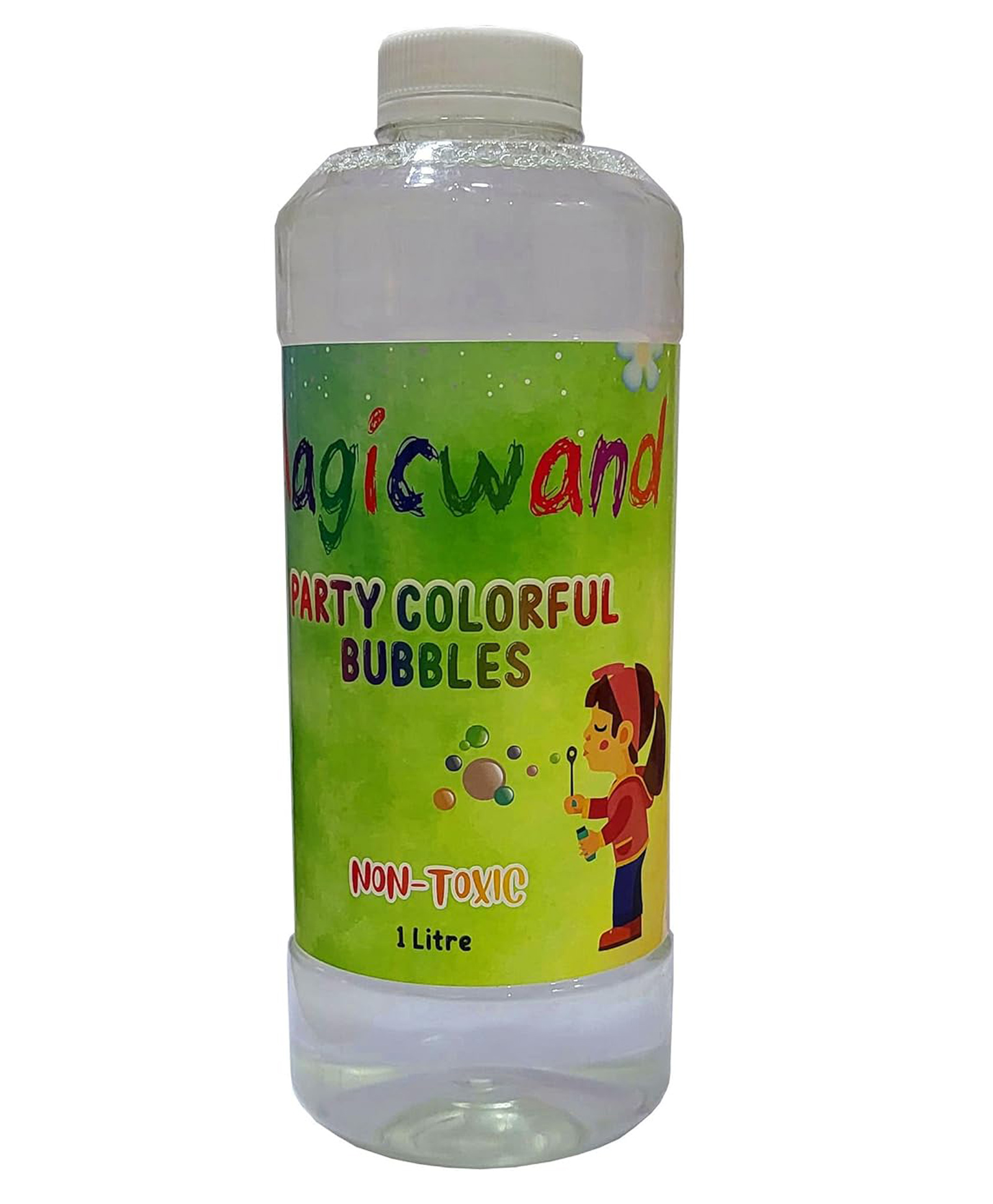 Magicwand 1000 ml Bubble Solution for Infinite Bubbles & Bubble Machine1000 ml Made in India 3 Yrs & Up Multi-Colored-image-12