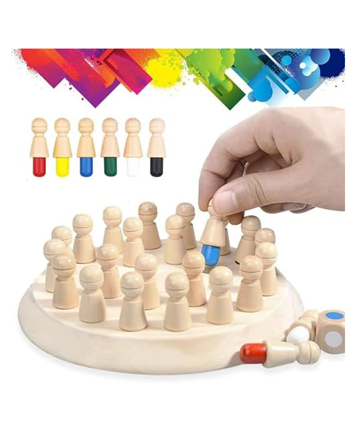 Magicwand Wooden Memory Matchstick Chess, Educational Board Game for Families & Kids [Pack of 1 Game][Wooden]-image-49