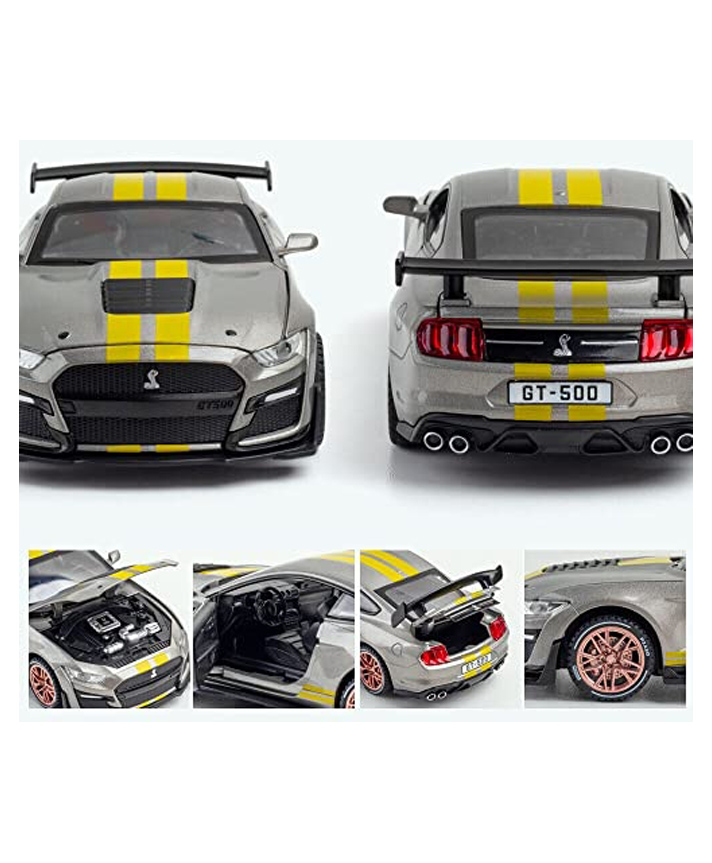 Magicwand 1:32 Scale Die-Cast Mustaang GT-500 with 4 Openable Doors,Pull Back Action, Blinking LightsColors as Per Stock Pack of 1-image-12