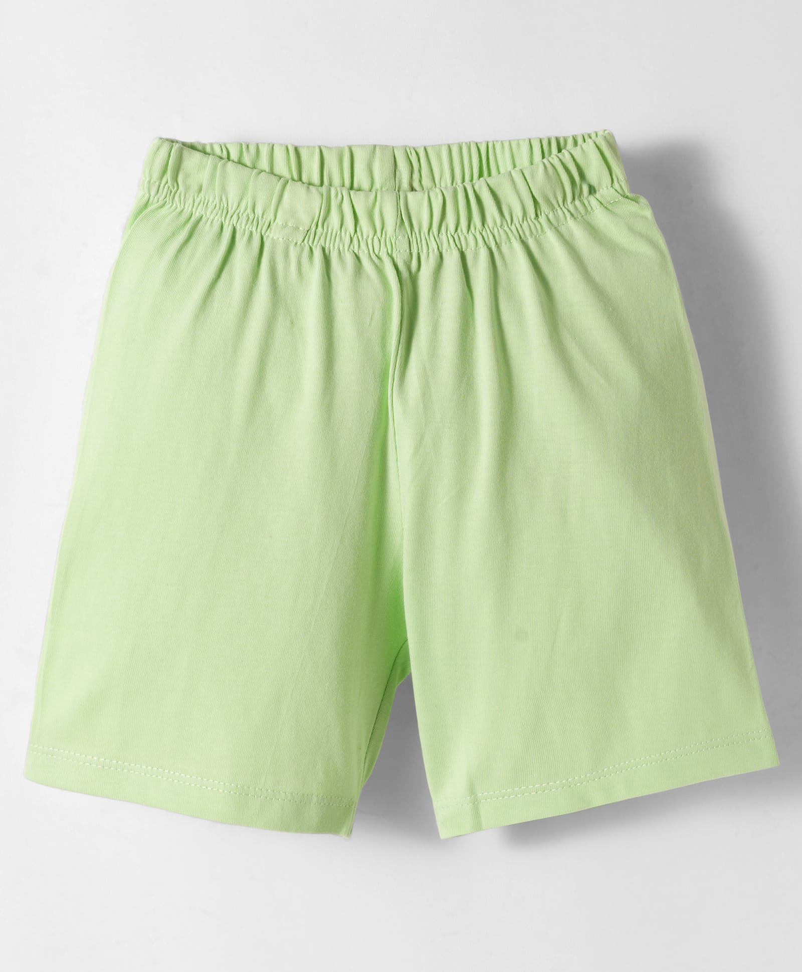 kookie kids india Kookie Kids Single Jersey Knit Solid Color Shorts - Light Green-picture-28