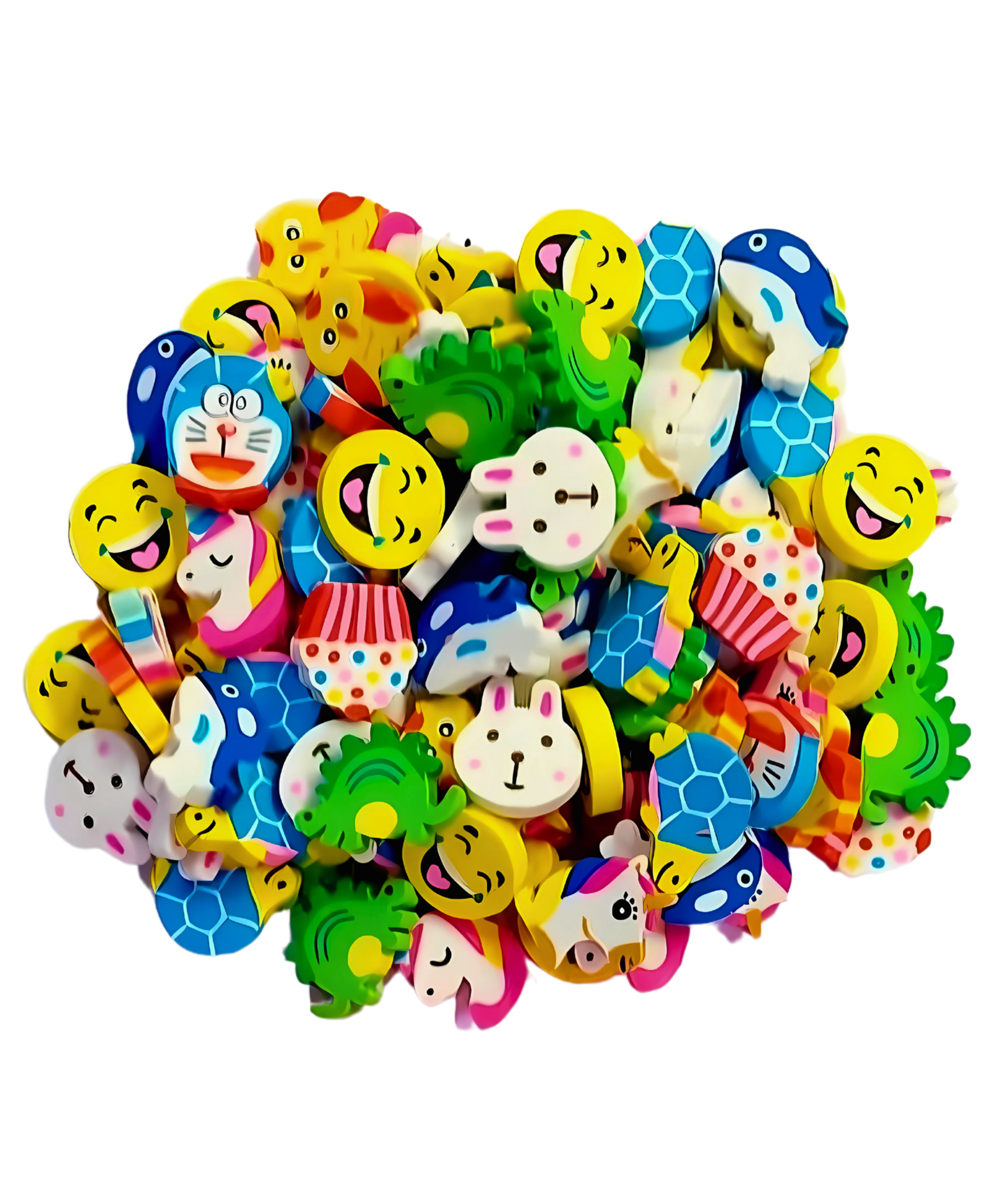 IncyWincy Cute Cartoon Mini Erasers (Pack of 100) - Multicolor-picture-10