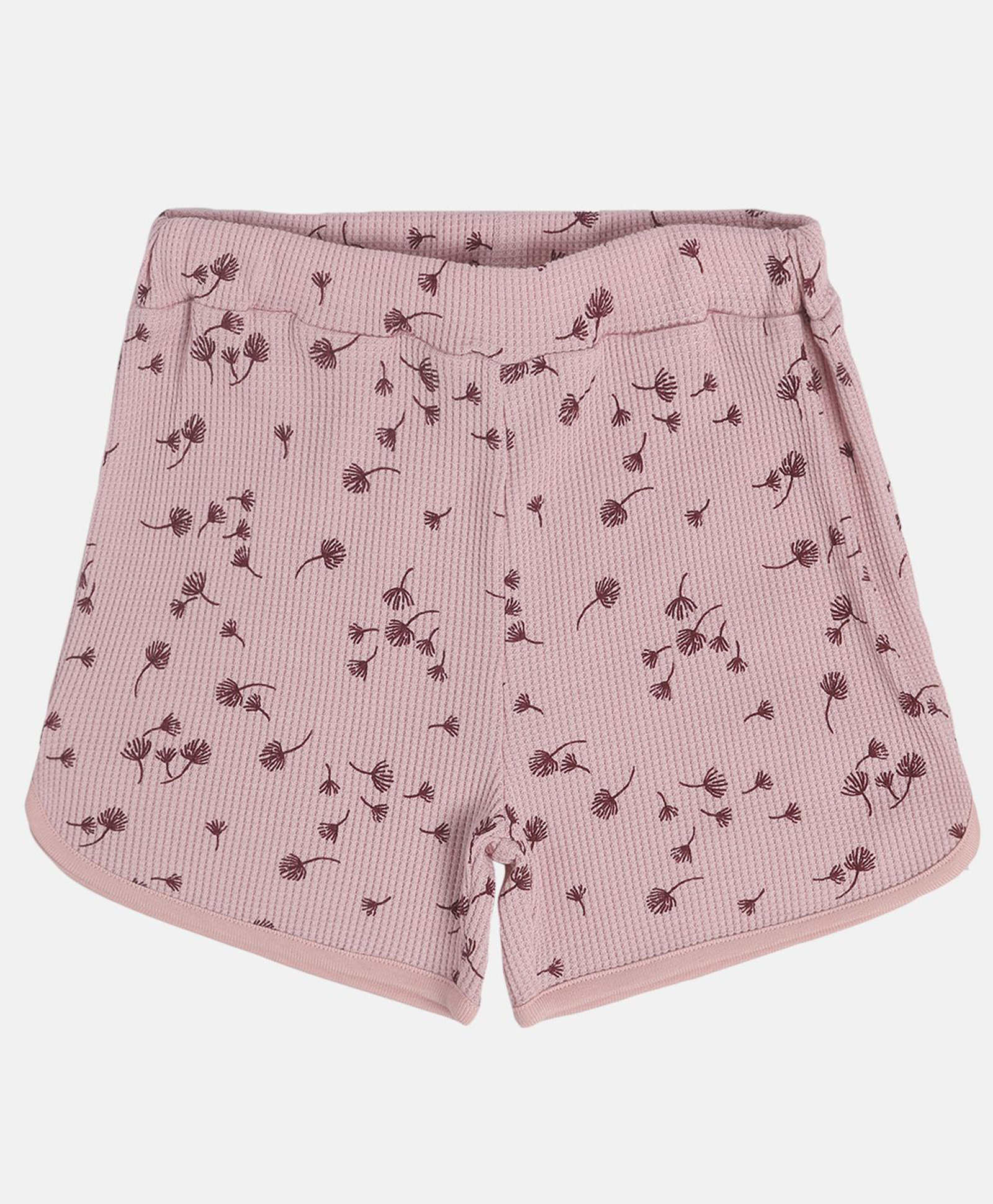 MINI KLUB Cotton Blend Knit Floral Printed Shorts - Mauve-picture-10