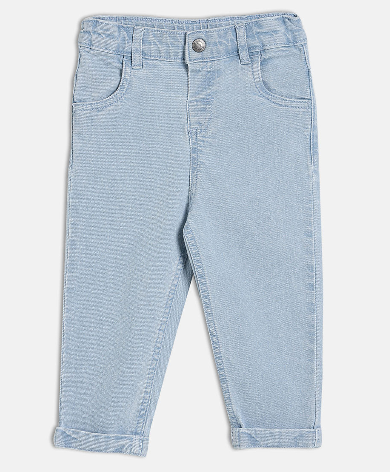 MINI KLUB Cotton Woven Solid Denim Pants - Blue-picture-19