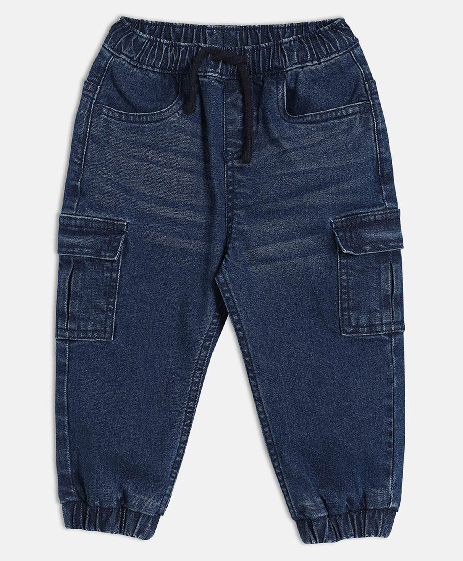 MINI KLUB Cotton Woven Solid Denim Jeans - Blue-picture-33