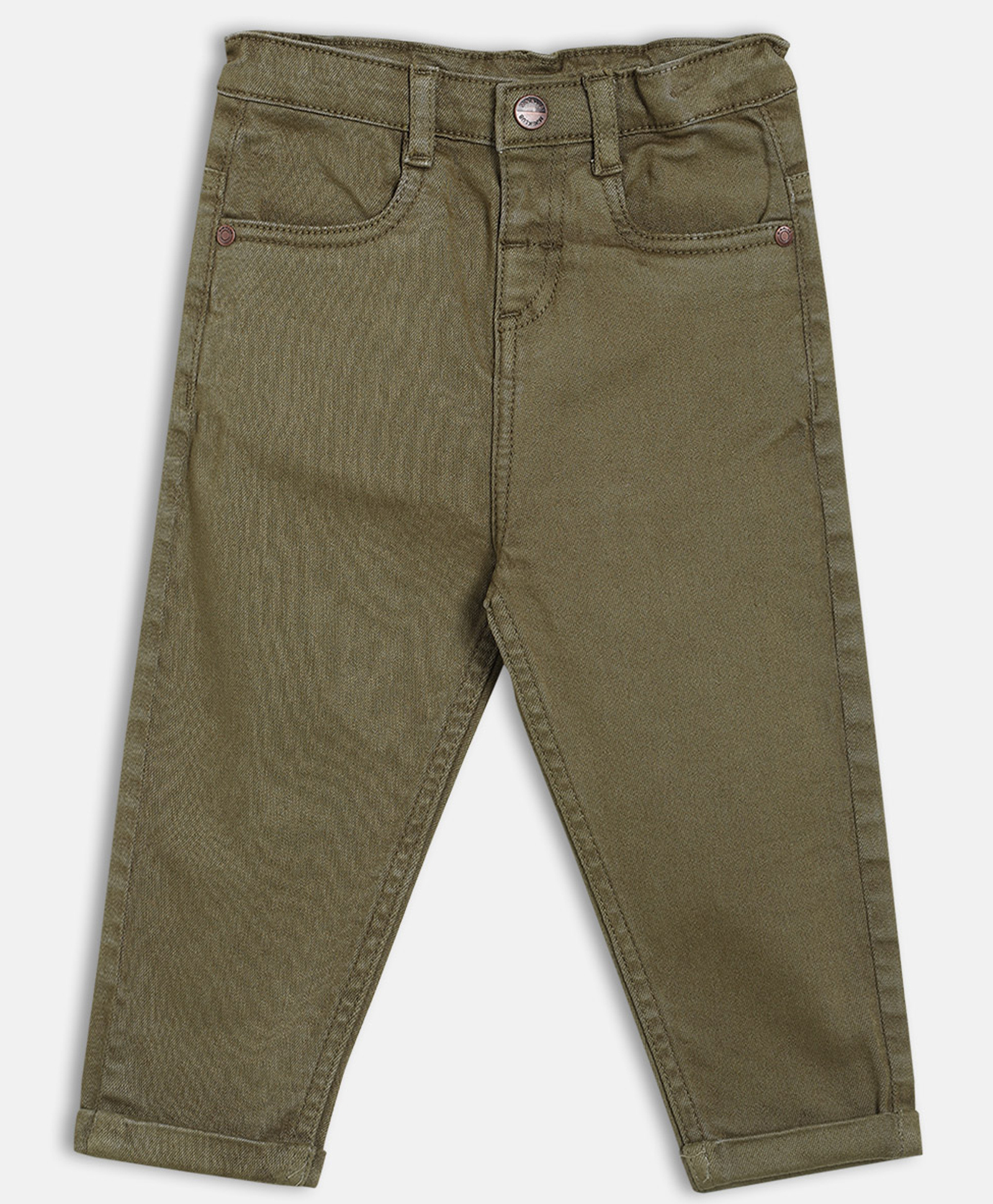 MINI KLUB Cotton Denim Woven Solid Jeans - Brown-picture-18