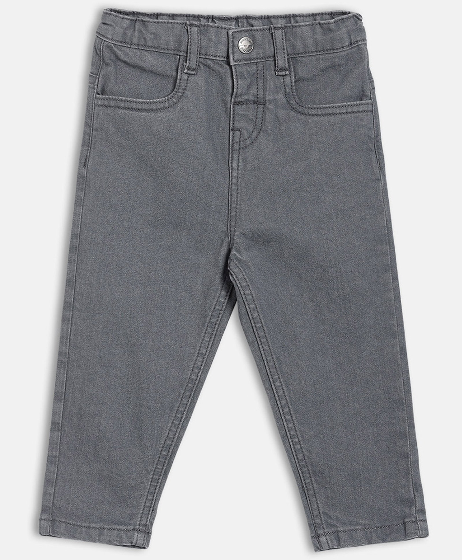 MINI KLUB Cotton Denim Woven Solid Jeans - Grey-picture-21