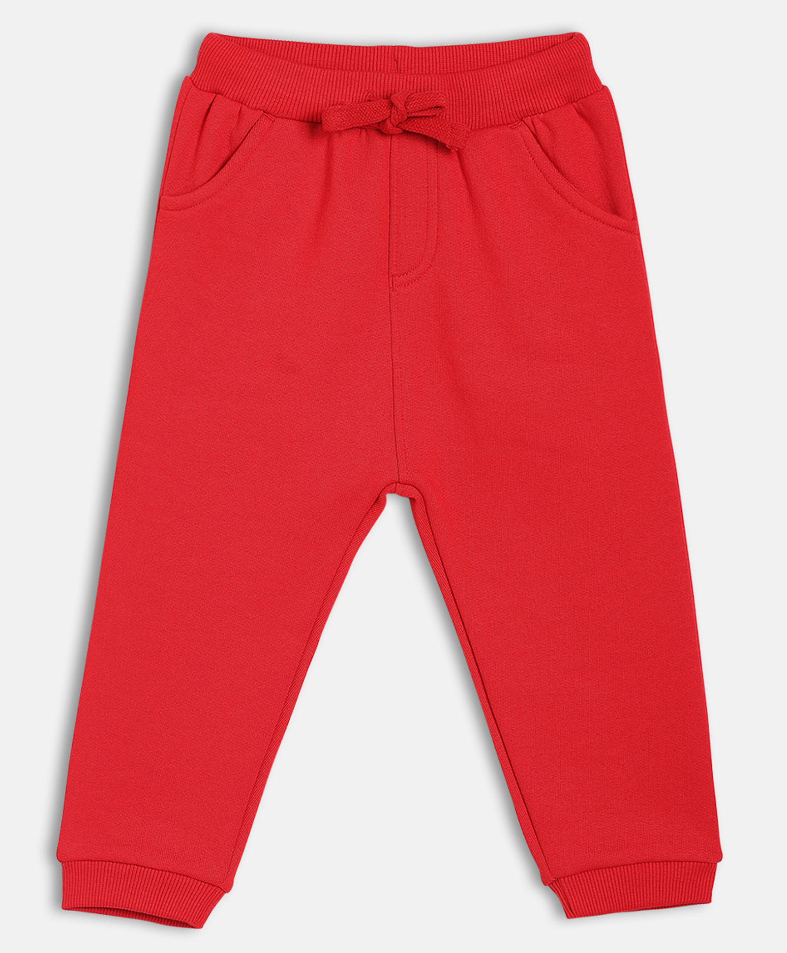 MINI KLUB Cotton Blend Knit Solid Joggers - Red-picture-33