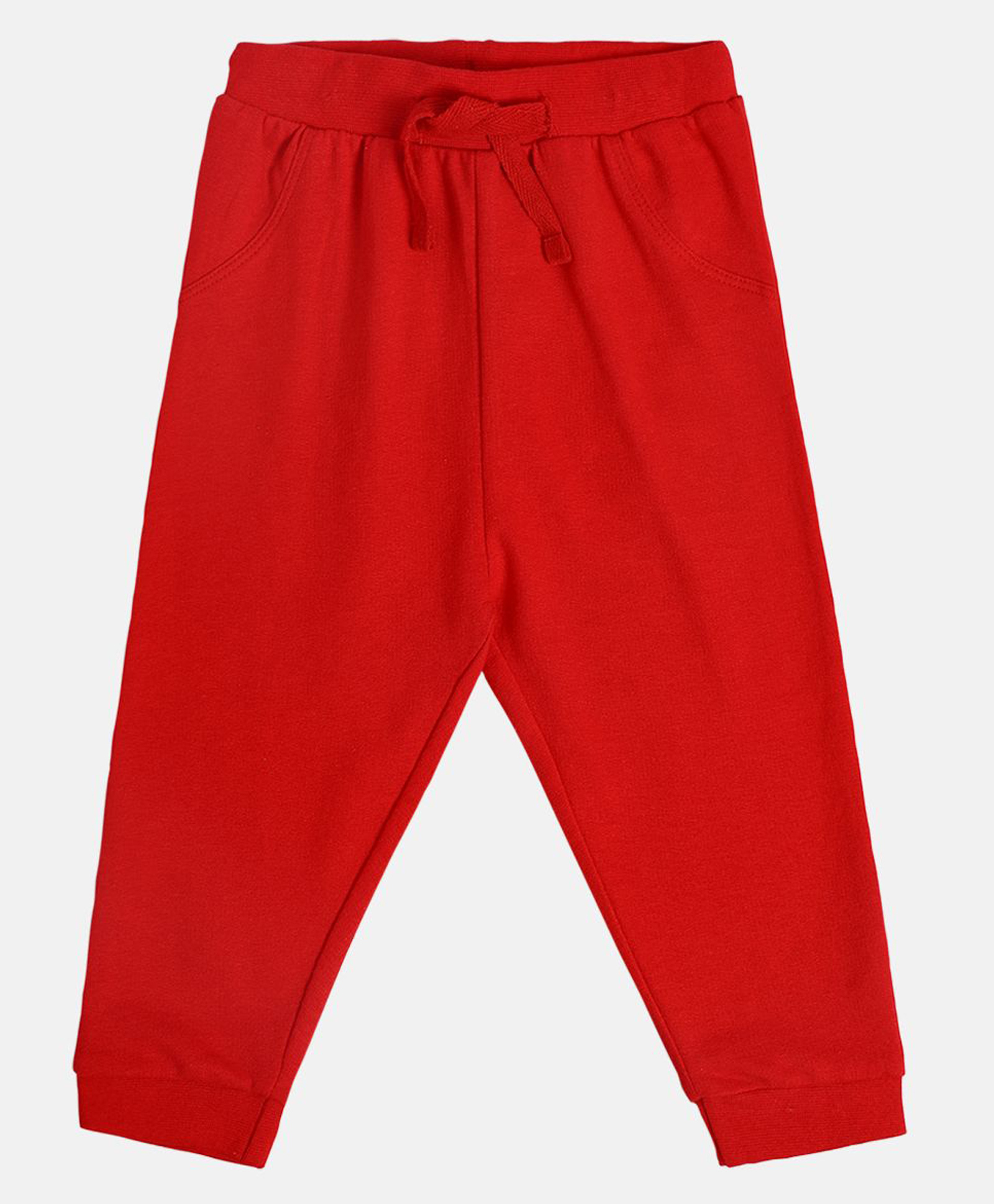 MINI KLUB Cotton Knit Solid Joggers - Red-picture-17