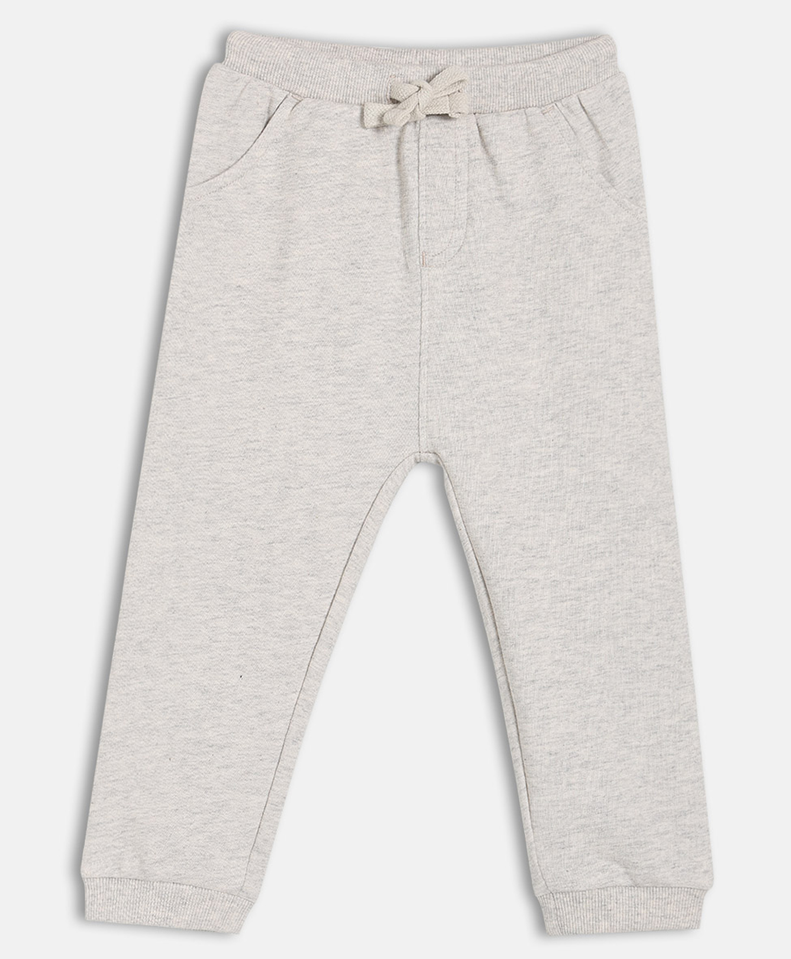 MINI KLUB Cotton Knit Solid Joggers - Off White-picture-40