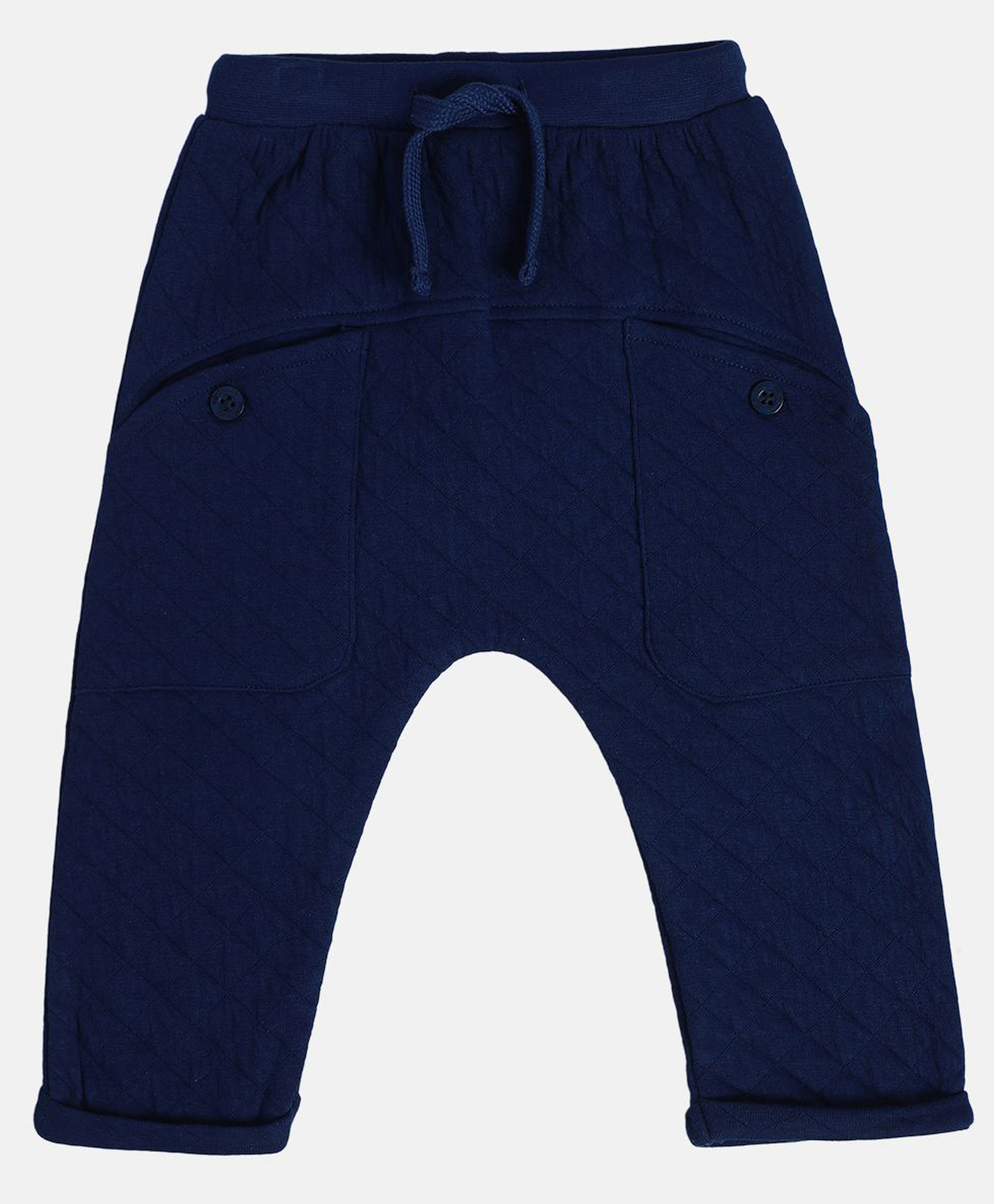 MINI KLUB Cotton Knit Solid Diaper Pajama - Navy Blue-picture-22