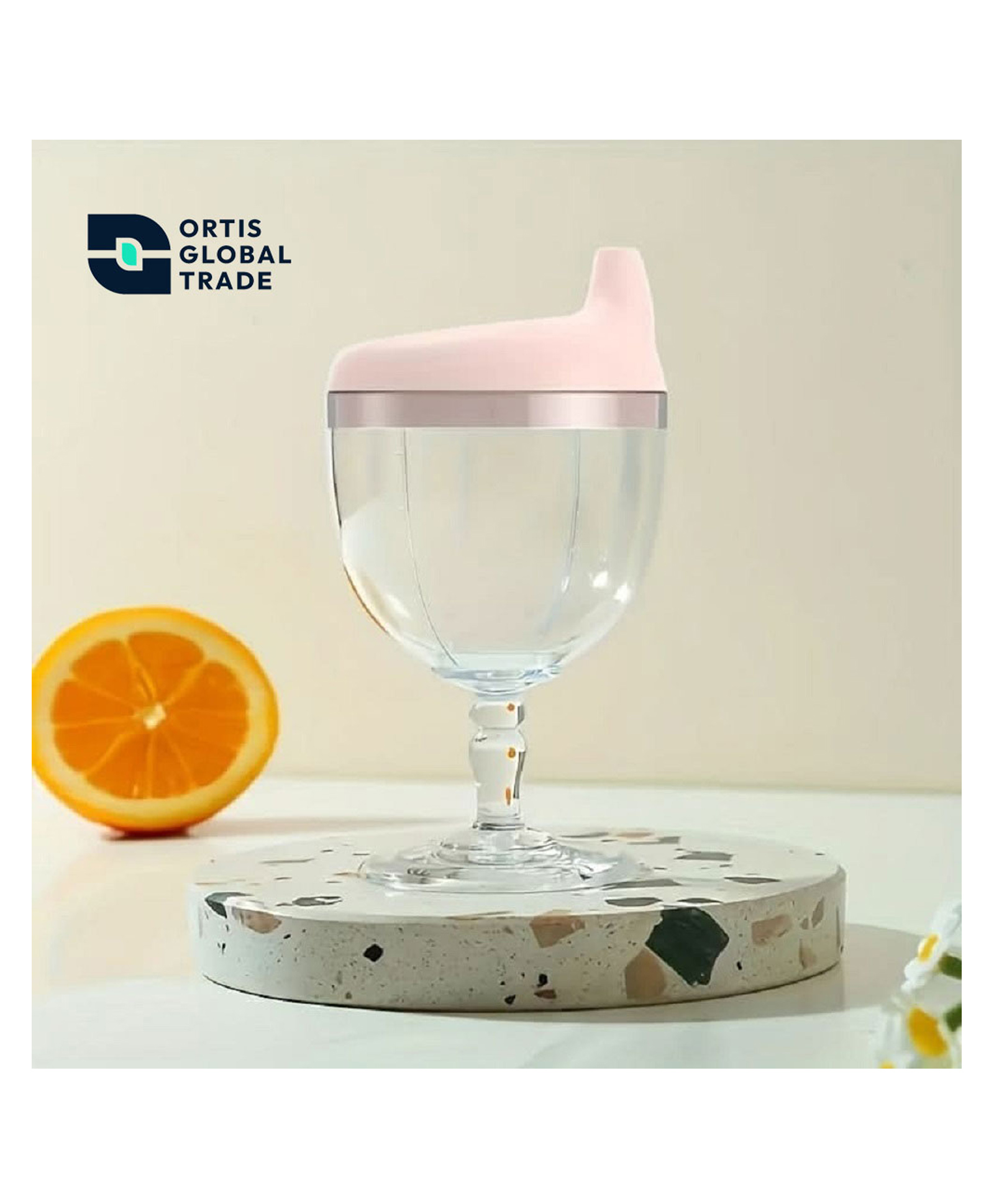 Ortis Baby Sippy Cup Wine Glass - Pink-image-26