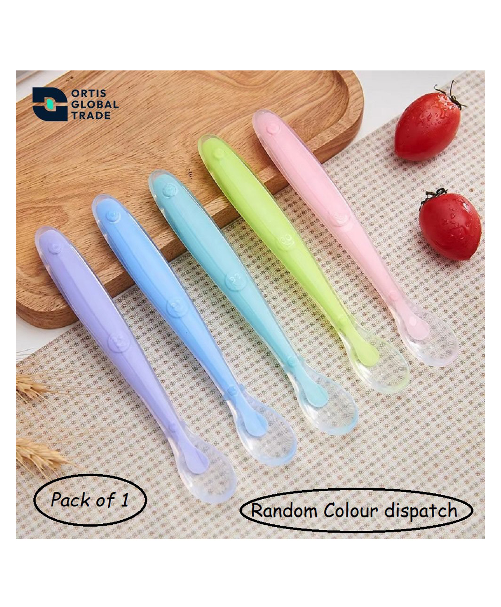 Ortis Soft Tip Silicone Spoon -Pack of 1- Color May Vary-image-22