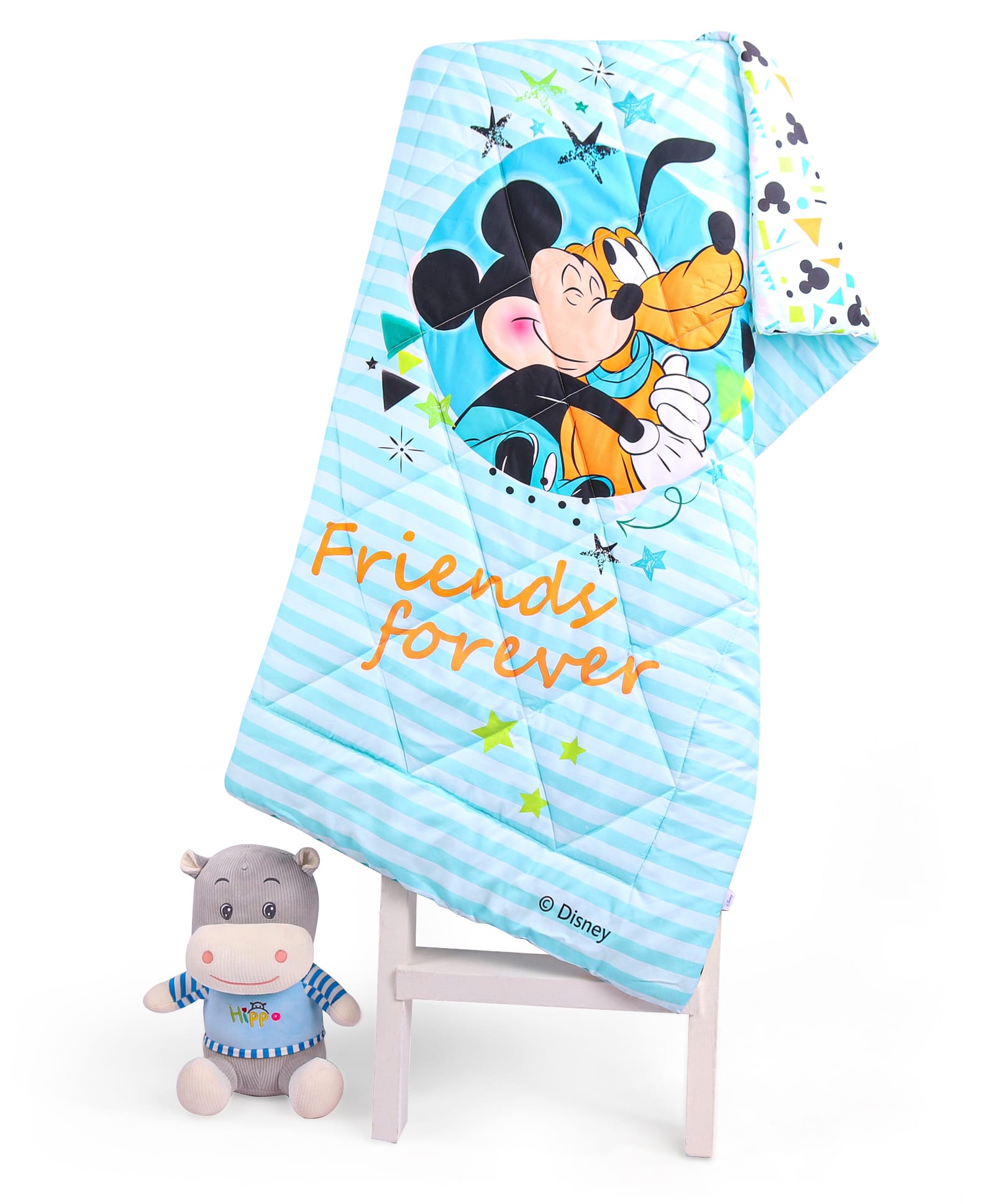 Disney by Baby Tales Super Soft Single Comforter With Mickey Mouse Graphics - Sky Blue-image-48
