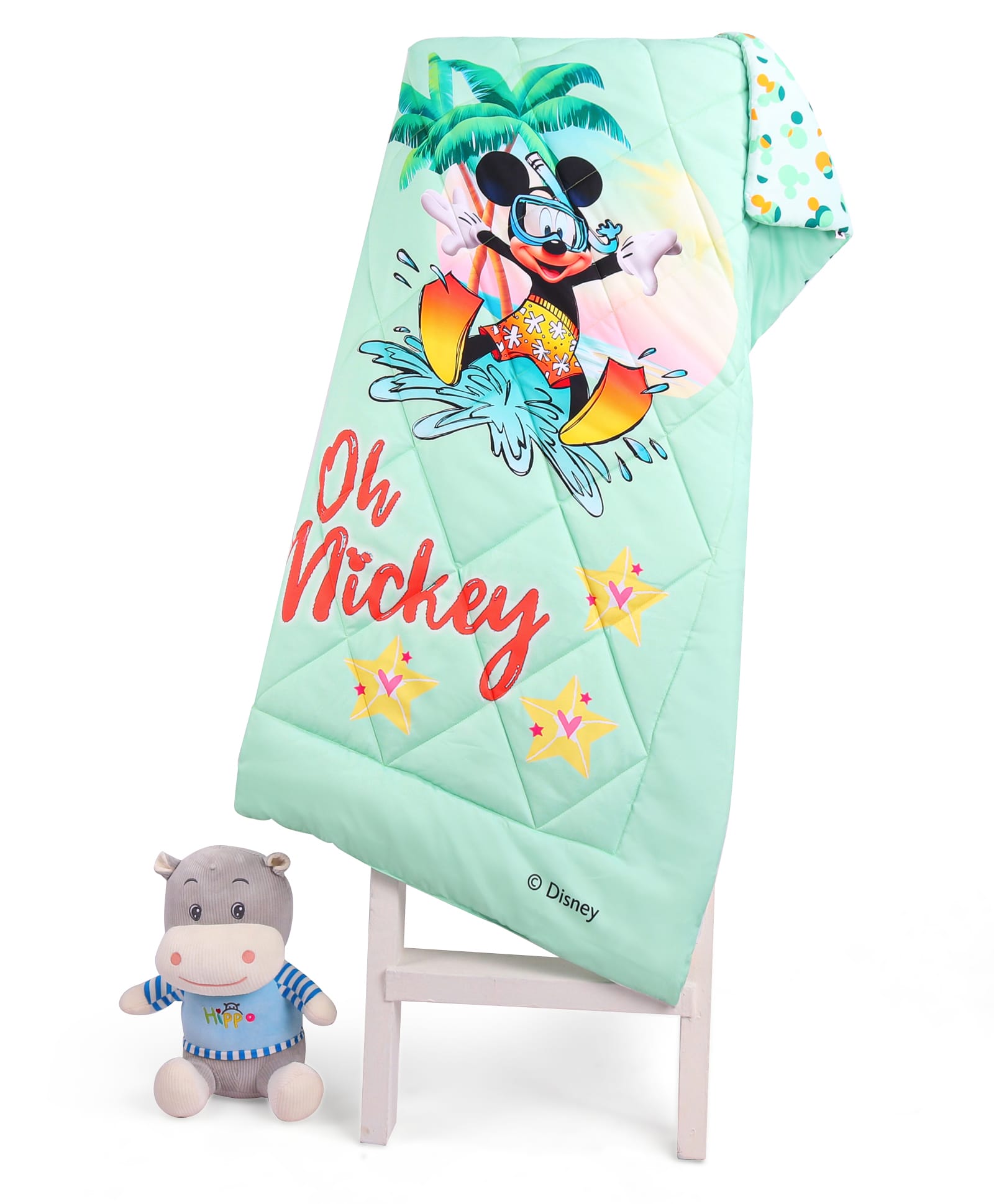 Disney by Baby Tales Super Soft Single Comforter With Mickey Mouse Graphics - Mint-image-18