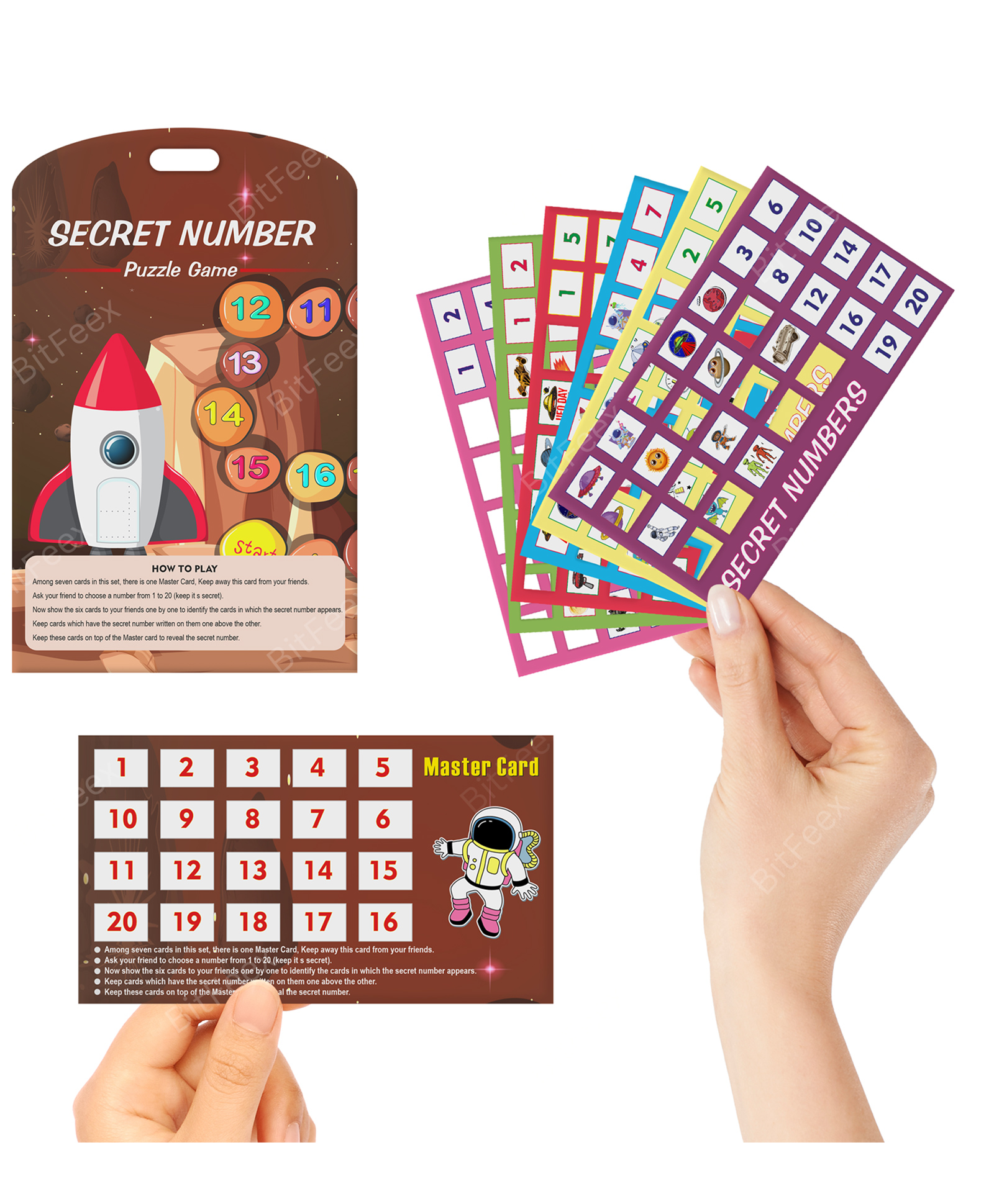 BitFeex Secret Number Game Return Gifts for Kids Birthday Birthday Best Goody Bags for Party Return Gifts Bulk Items Children 4 5 6 7 8 Years Old Numbers Card Magic Trick, For Kids-Pack of 1 Pcs-image-31